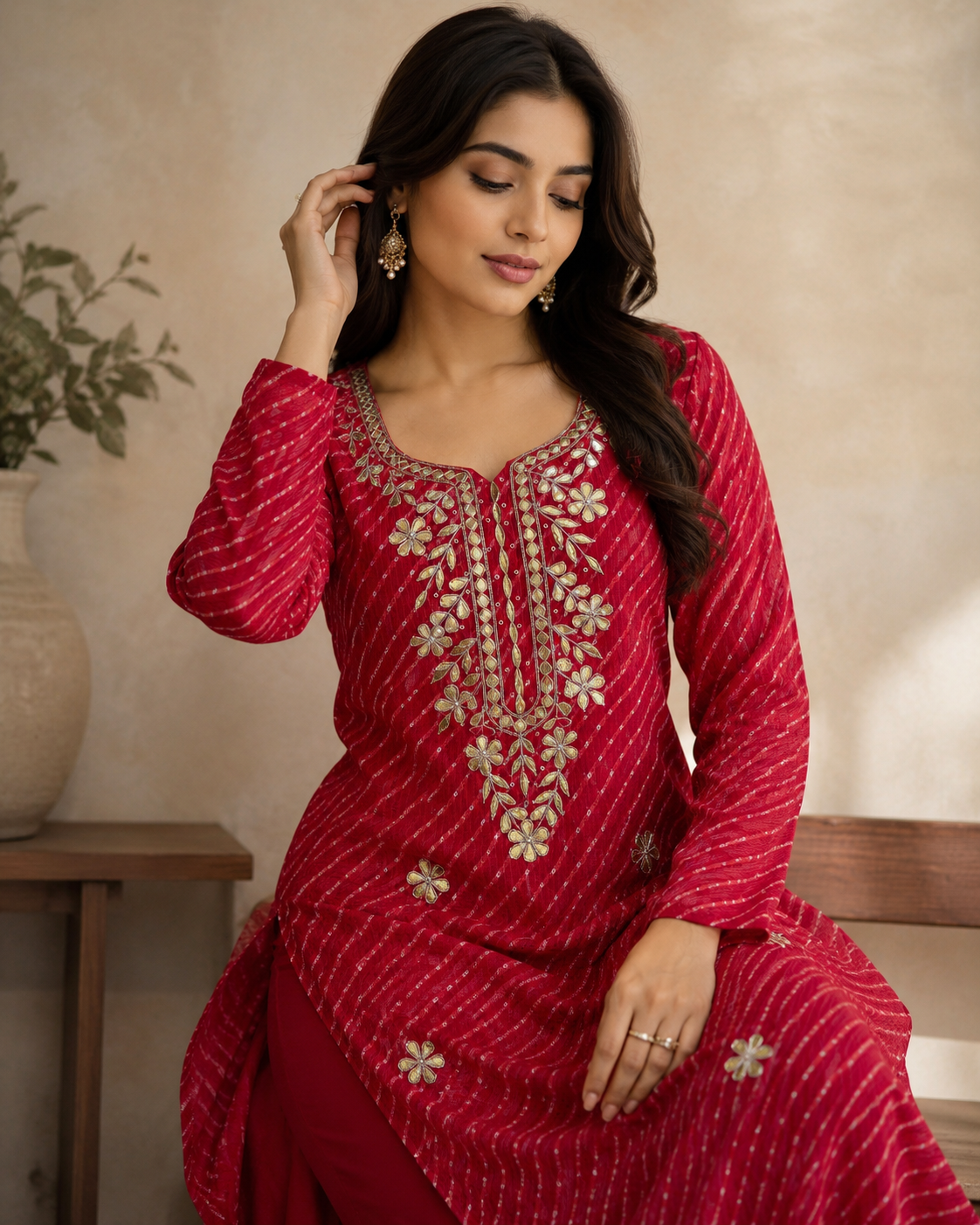 Dharini Gota Patti Kota Doriya Kurta