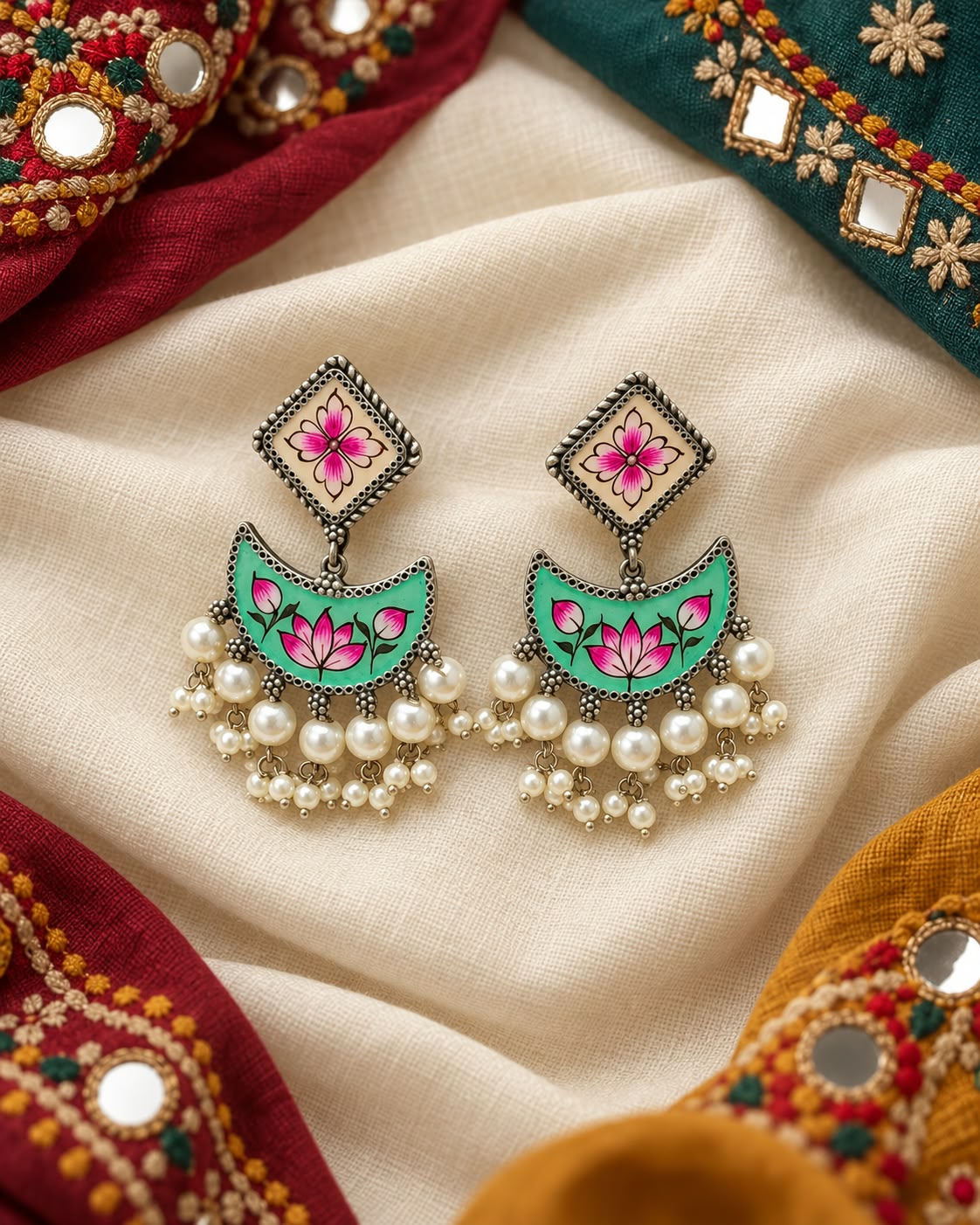 Eshani Meenakari Earrings