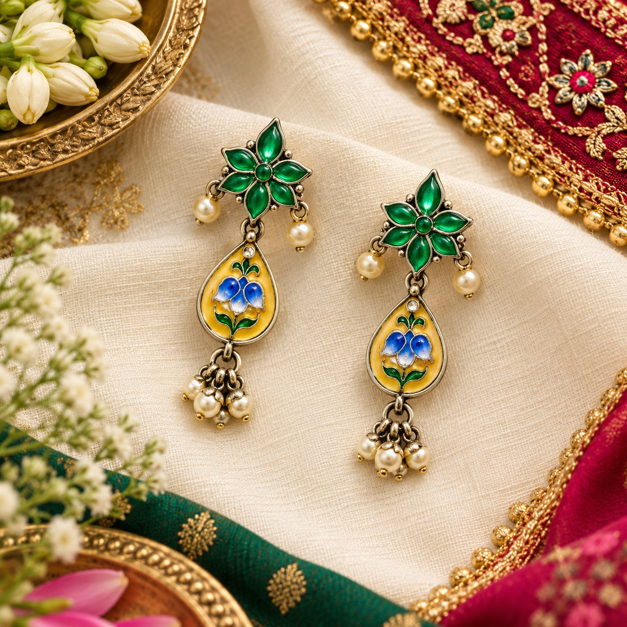 Juhi Meenakari Earrings