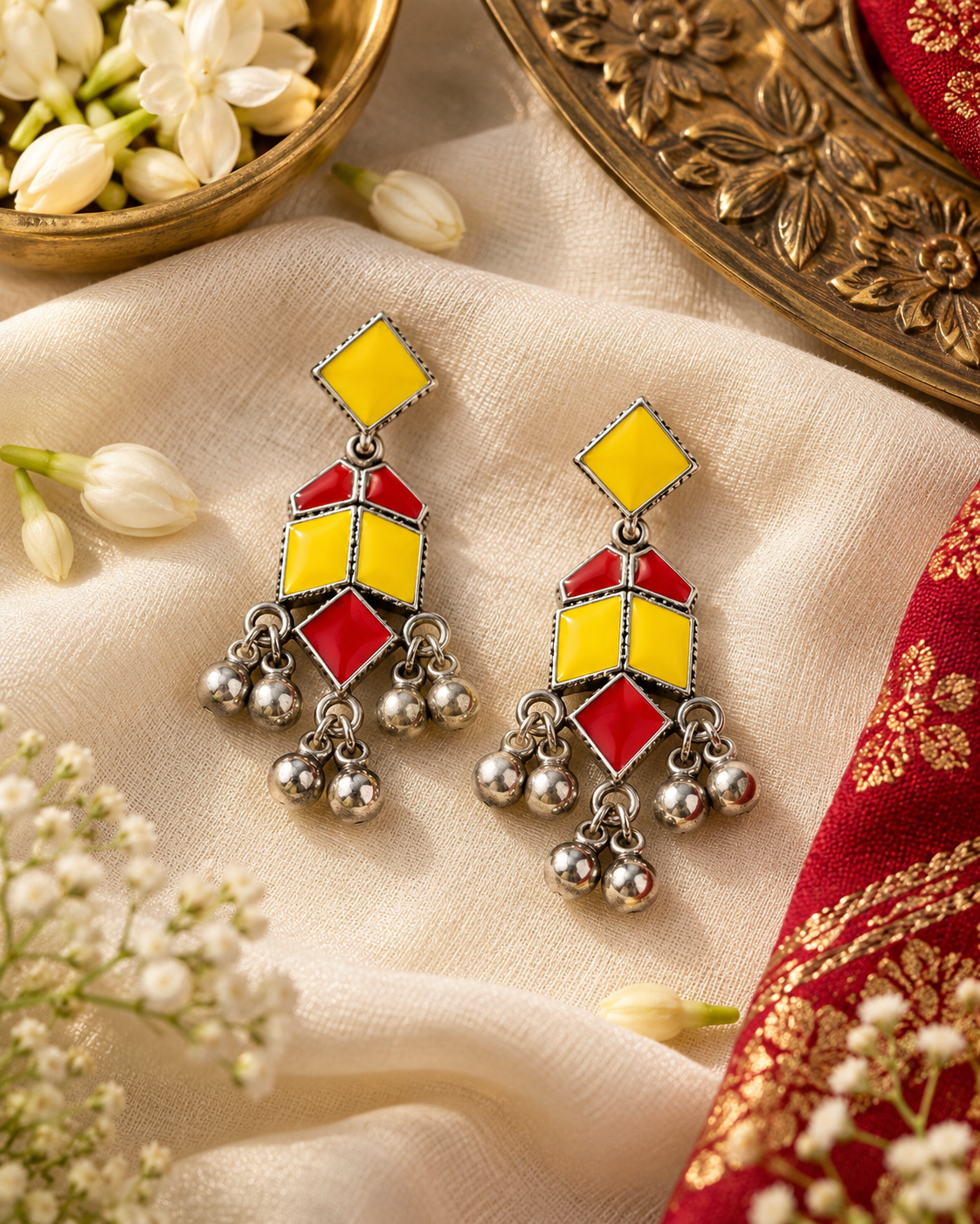 Mishri Meenakari Earrings