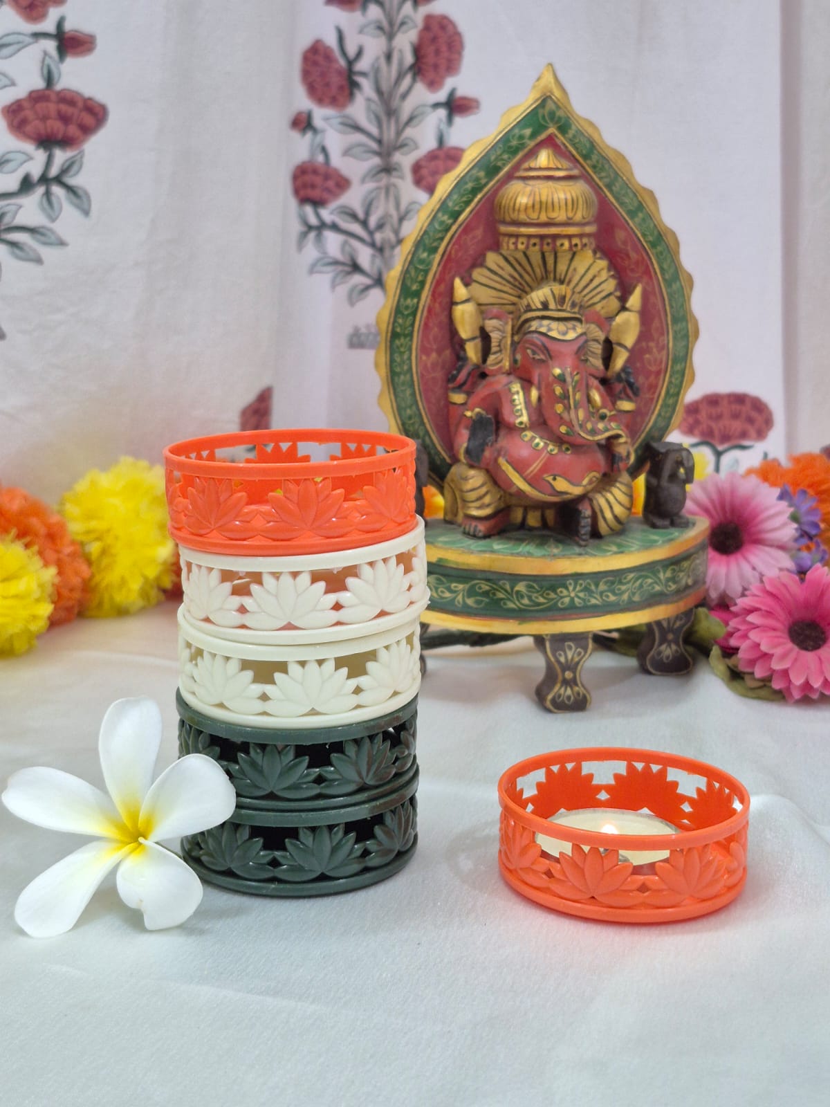 Lotus TeaLight Holder [ Mix Colour ] Set of 6