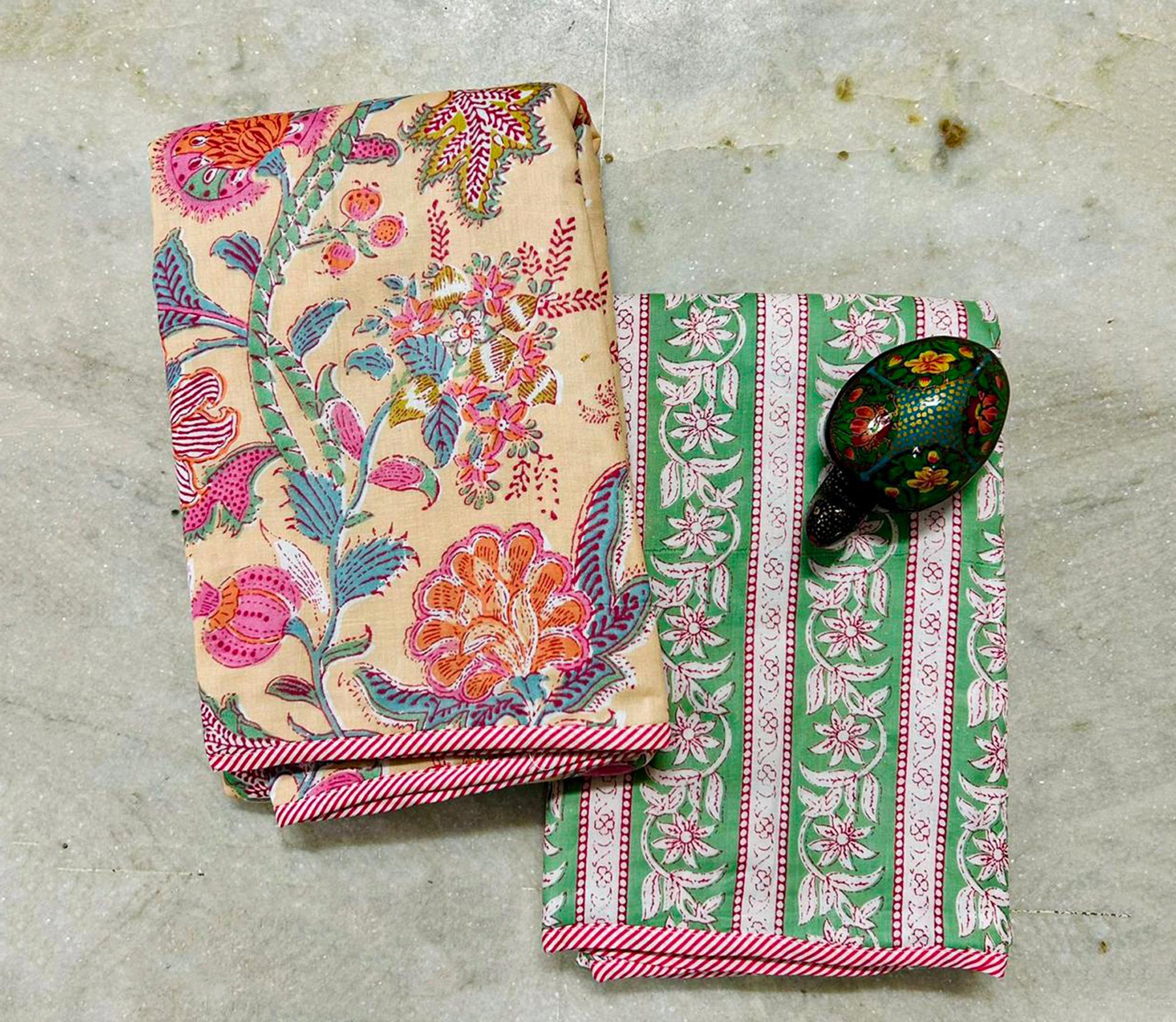 Sundar Mulmul  - Reversible AC Cotton Dohar Pair