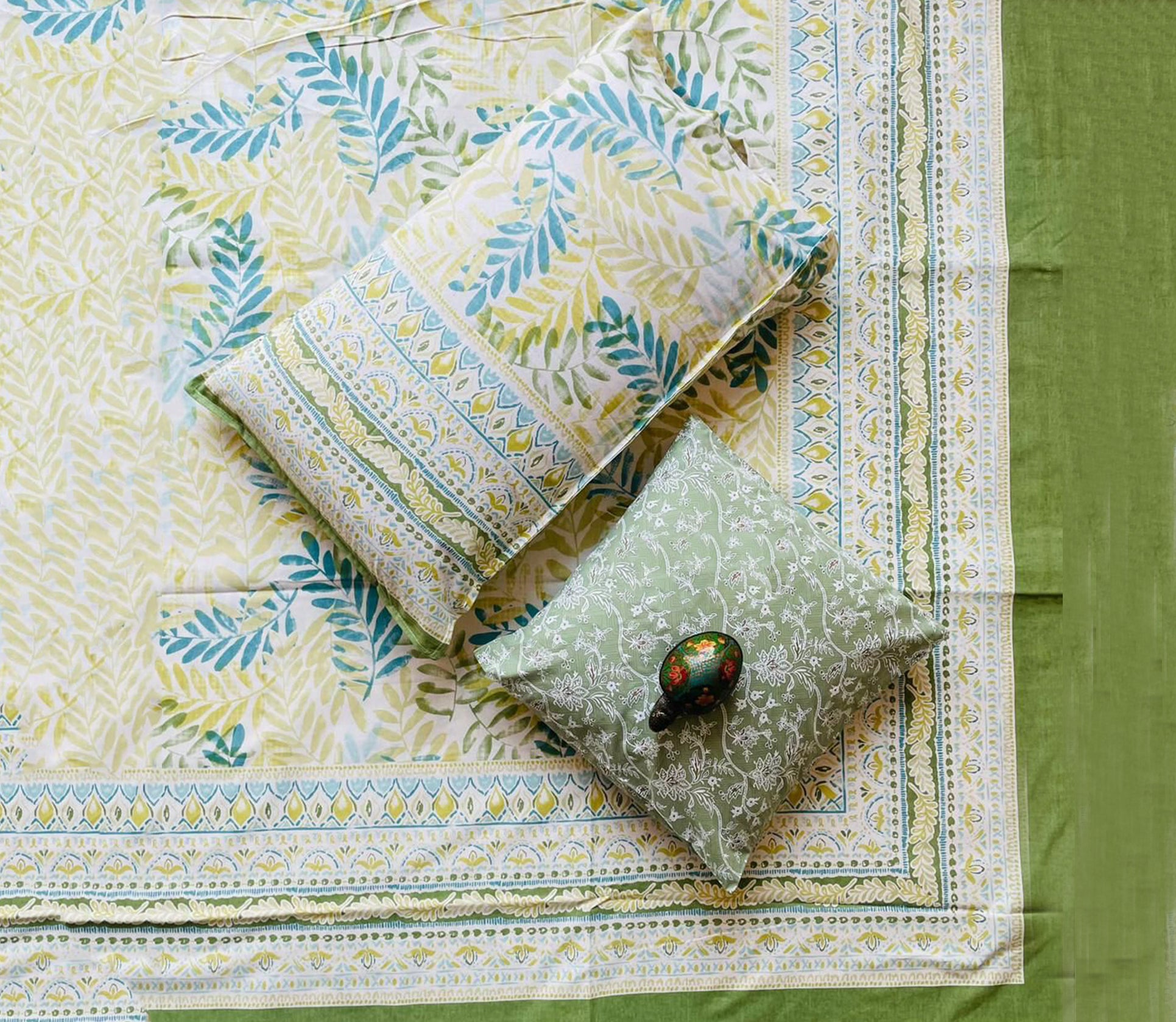 Luxury 100% Cotton Double Bed Sheet Set – King Size