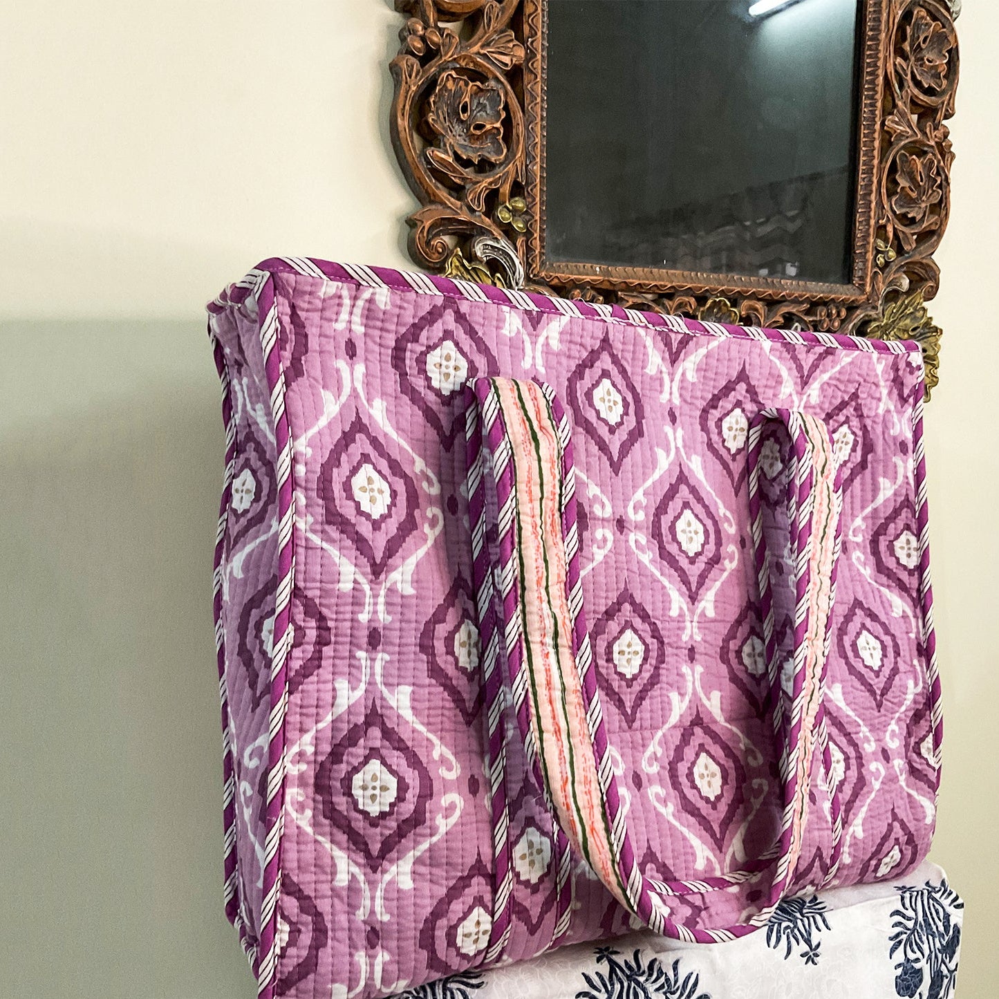 Ikkat  Big Tote Bag
