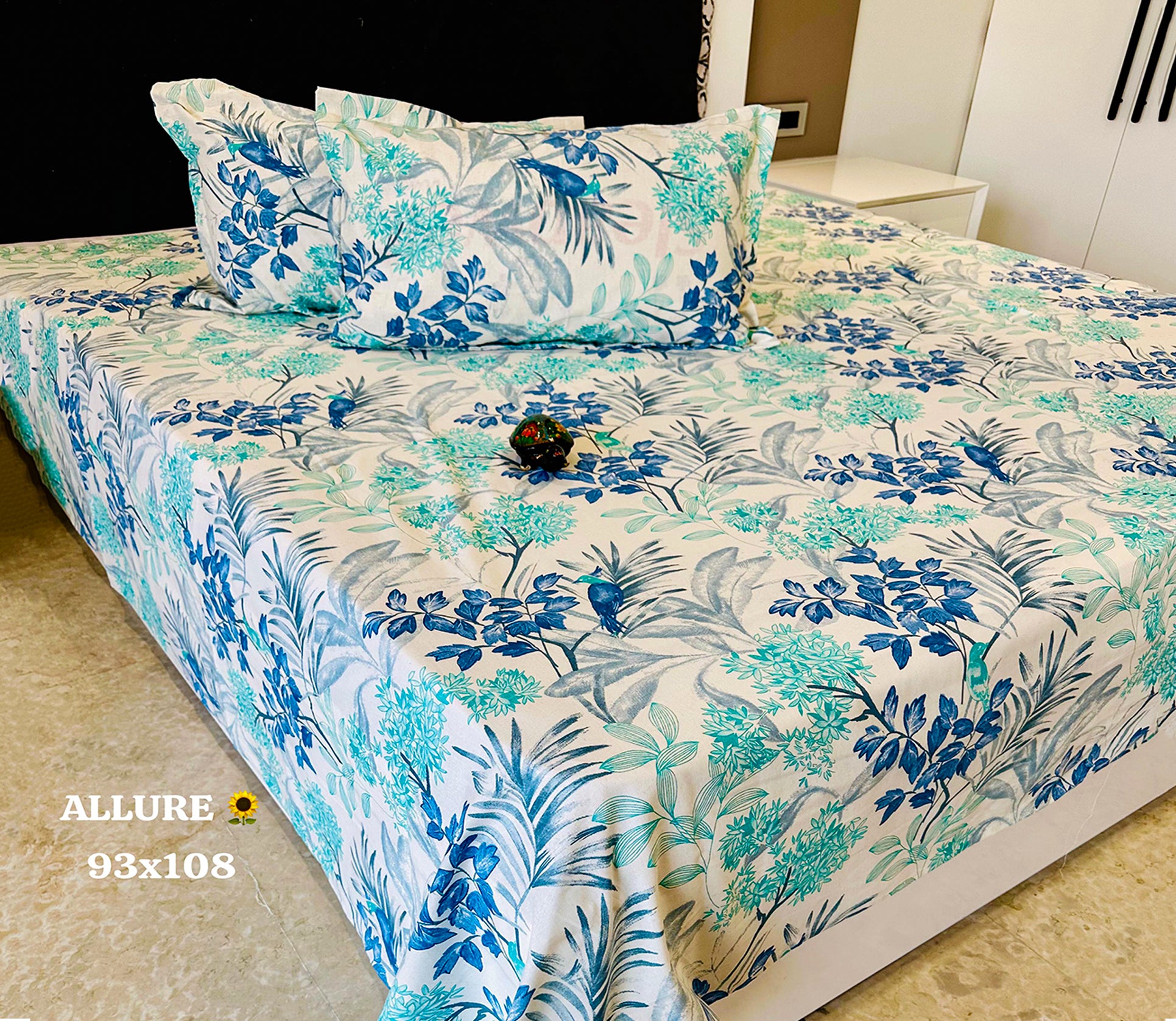 Kesar Bagh Bedsheet Set | 93 × 108 inches | 100% Cotton