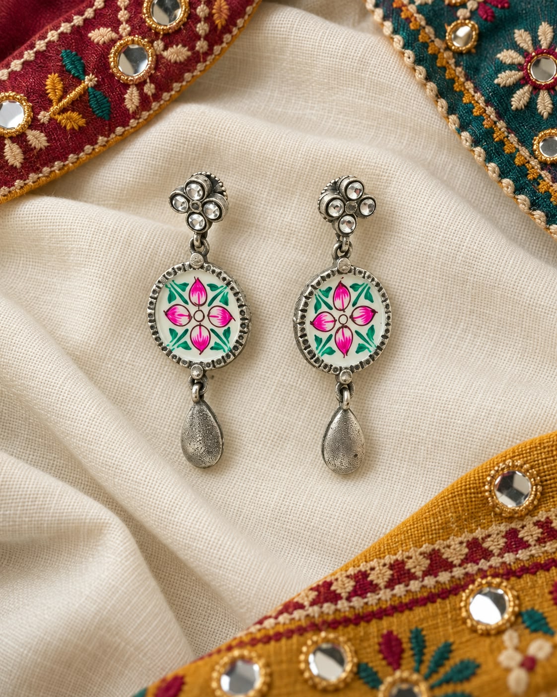 Myraani Meenakari Earrings
