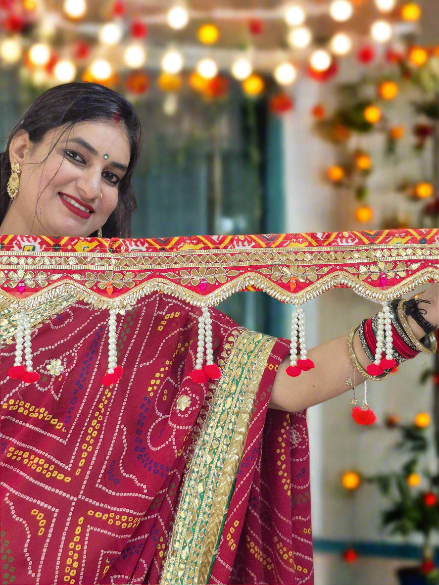Rajasthani Gota Patti Door Hanging Toran/ Bandhanwar