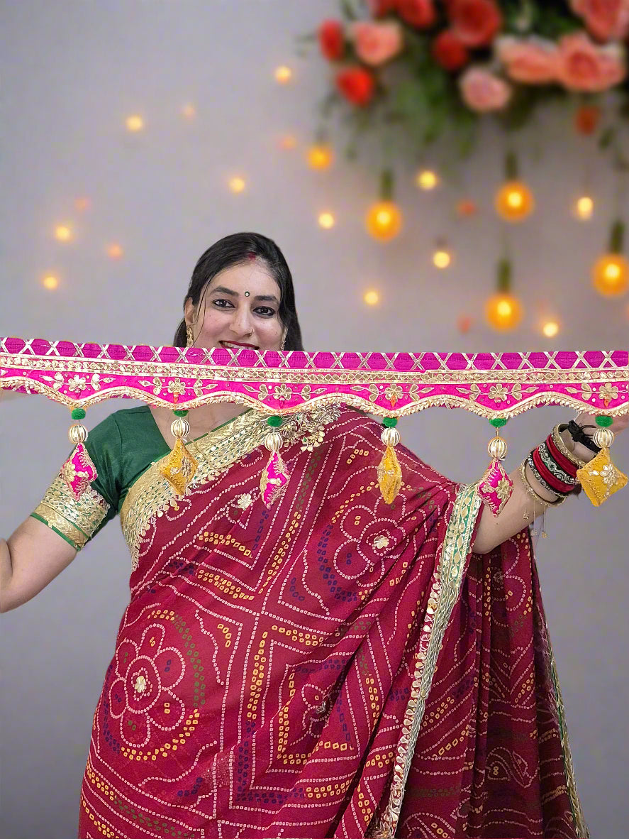 Rajasthani Gota Patti Door Hanging Toran/ Bandhanwar