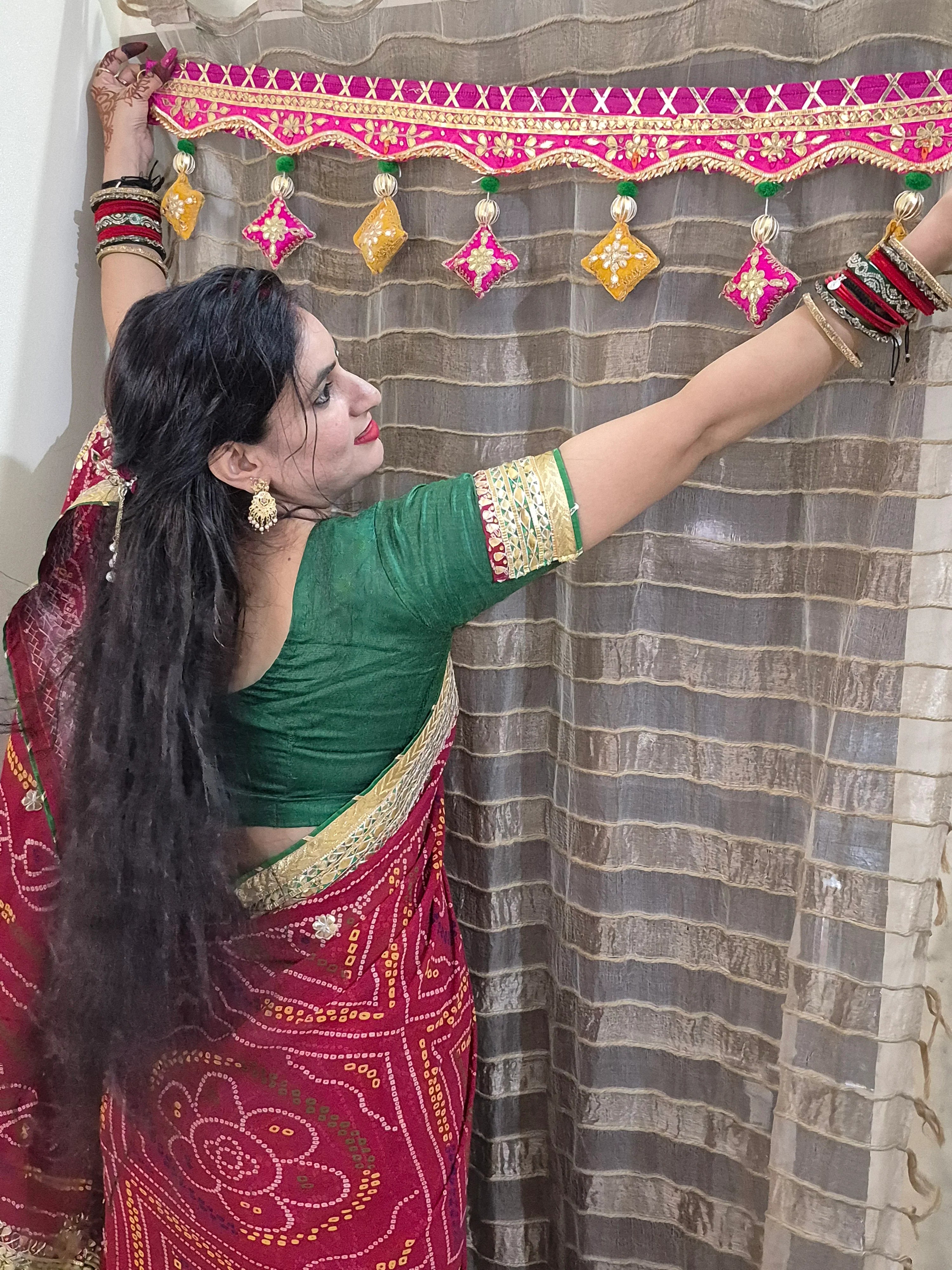 Rajasthani Gota Patti Door Hanging Toran/ Bandhanwar