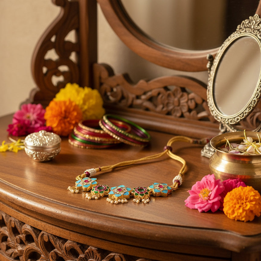 Pattinam Chokar Necklace Set