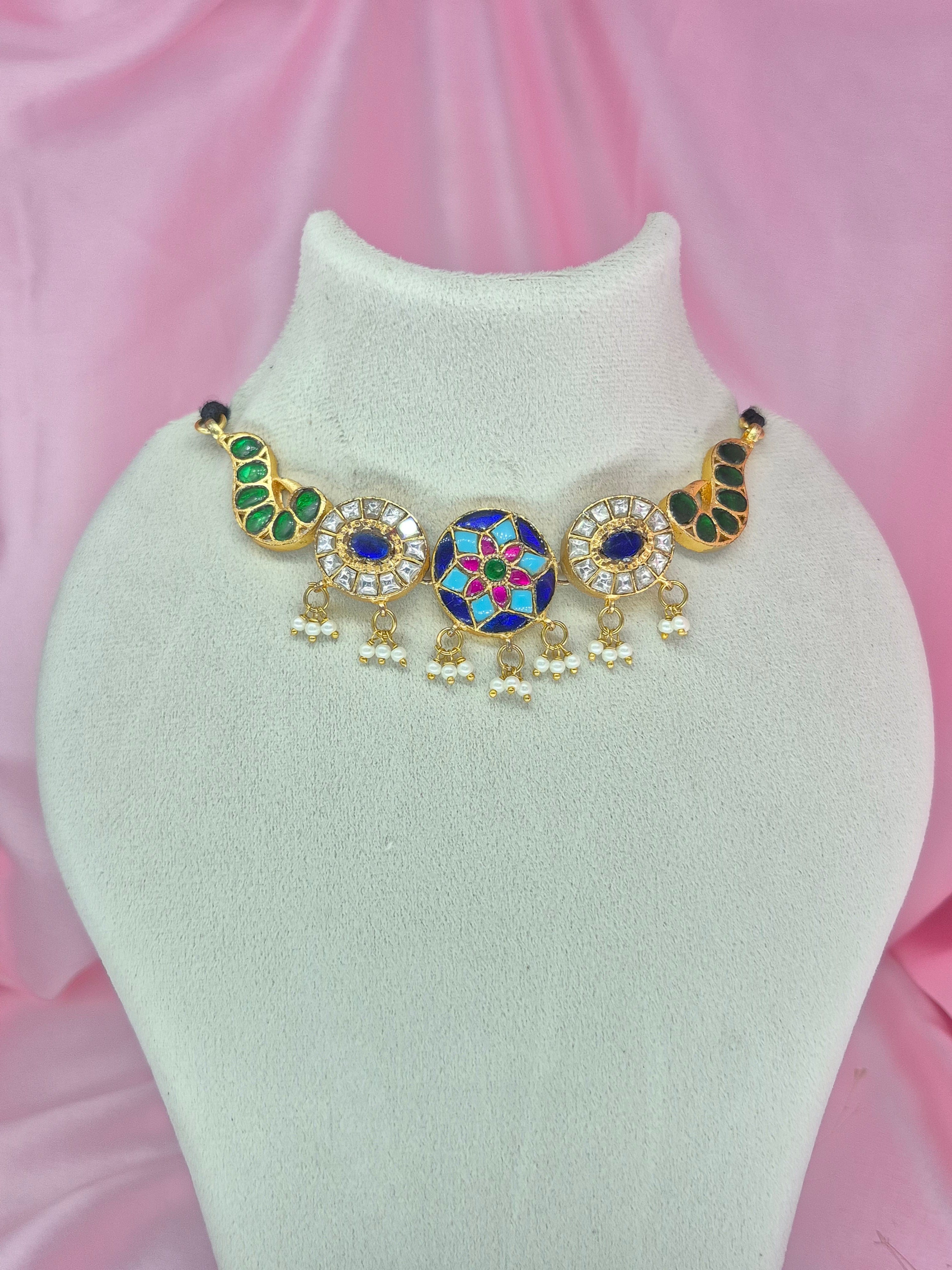 Navratna Chokar Neckalce Set