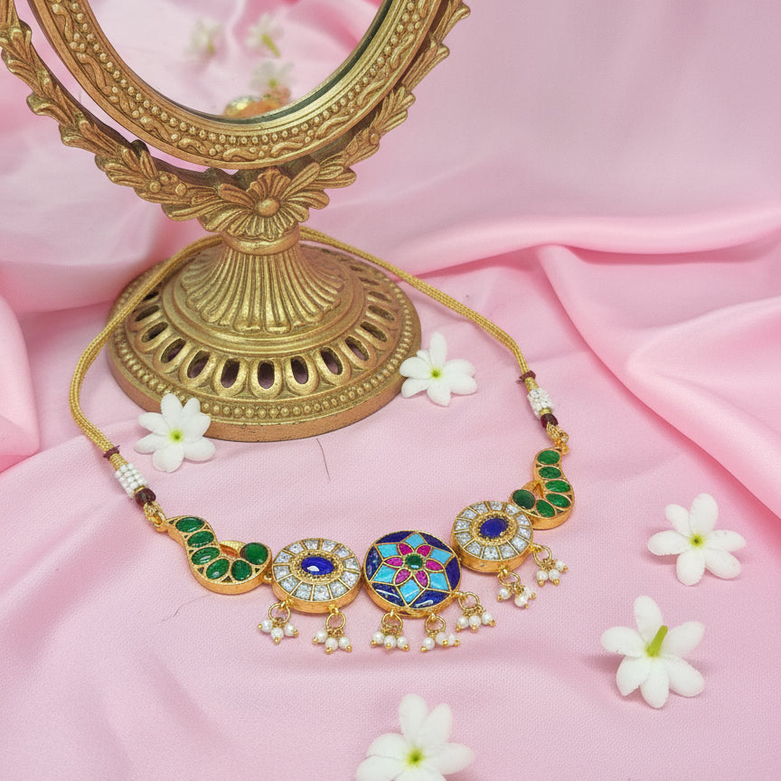 Navratna Chokar Neckalce Set