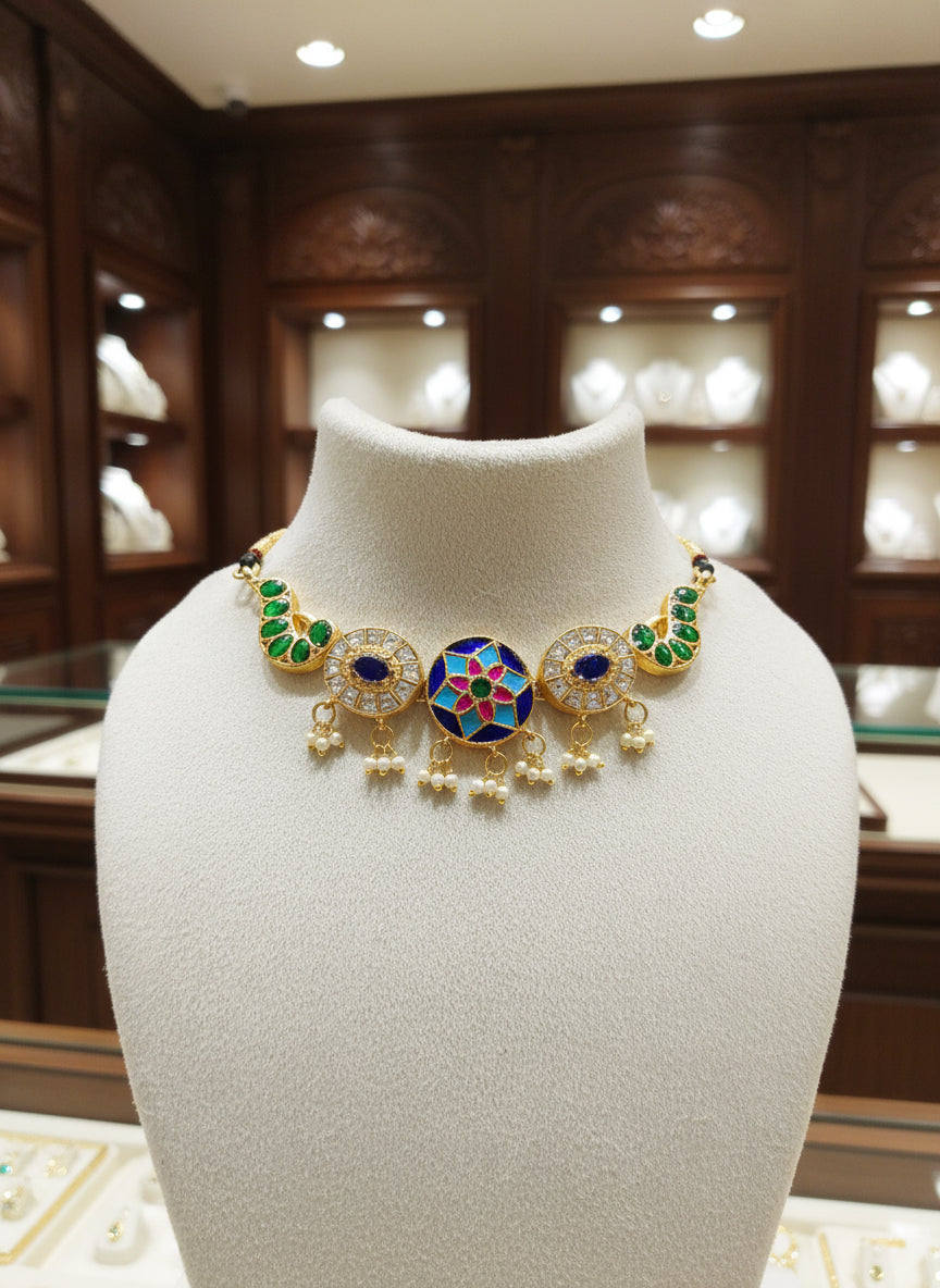 Navratna Chokar Neckalce Set