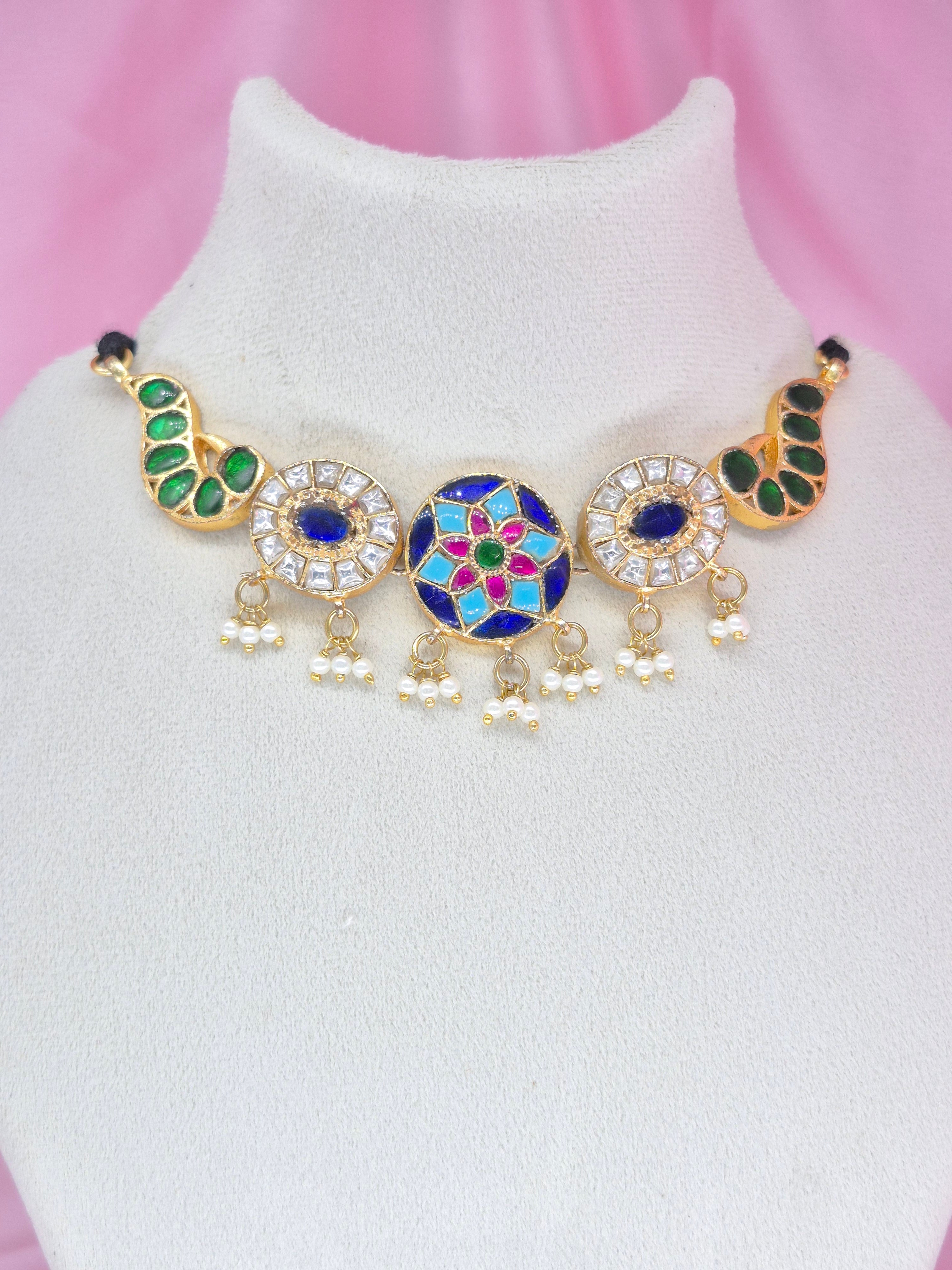 Navratna Chokar Neckalce Set