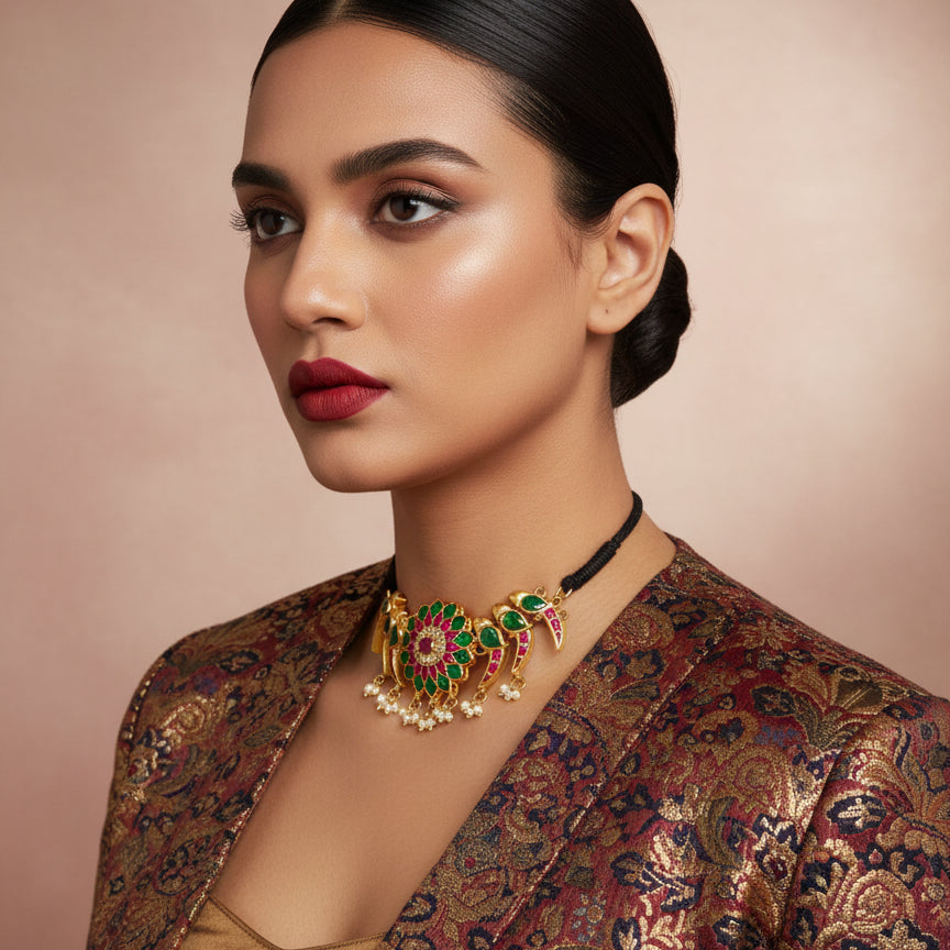 Maniratna Chokar Necklace Set