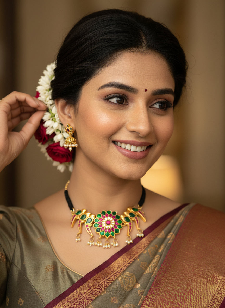 Maniratna Chokar Necklace Set