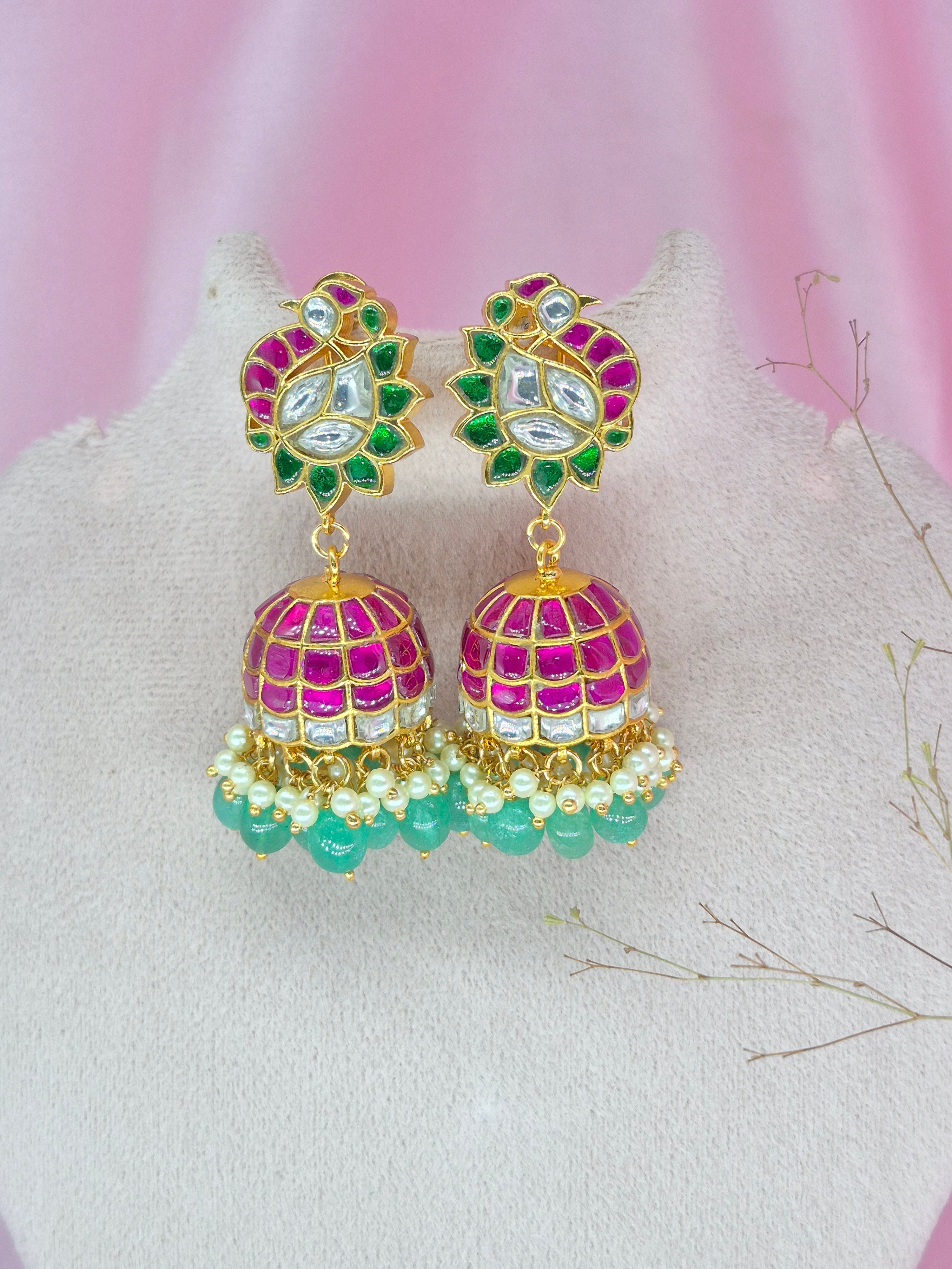 Meenakshi Jadau Kundan Jhumka Earring