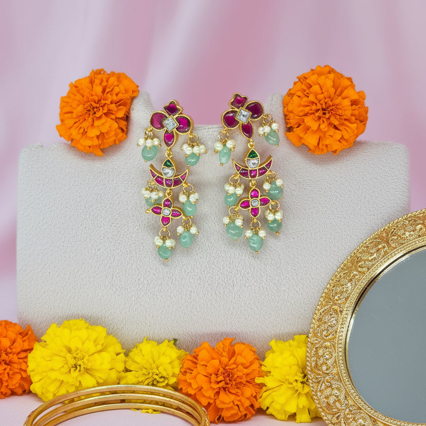 Chaand Jadau Kundan Hanging Earring
