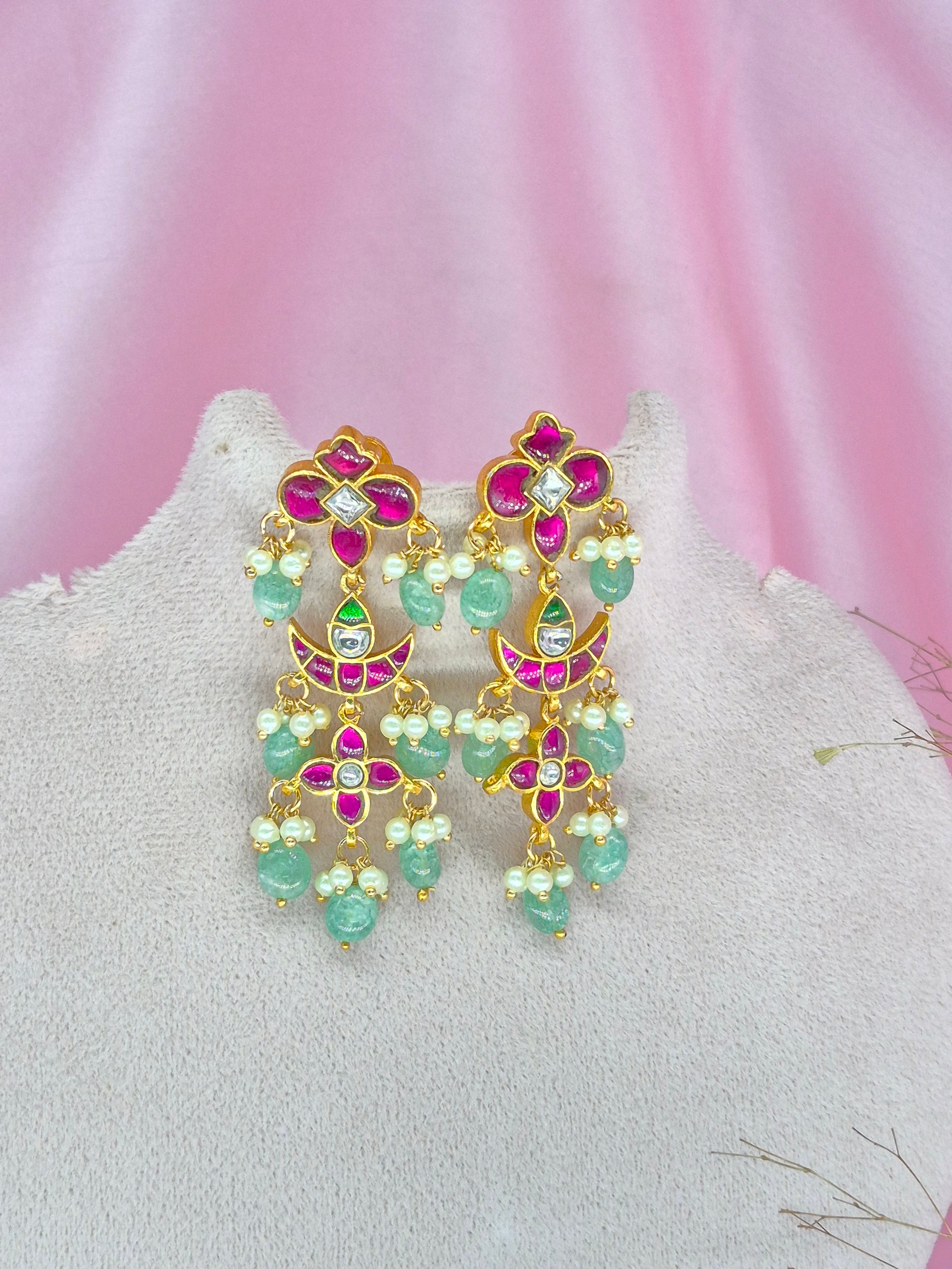 Chaand Jadau Kundan Hanging Earring