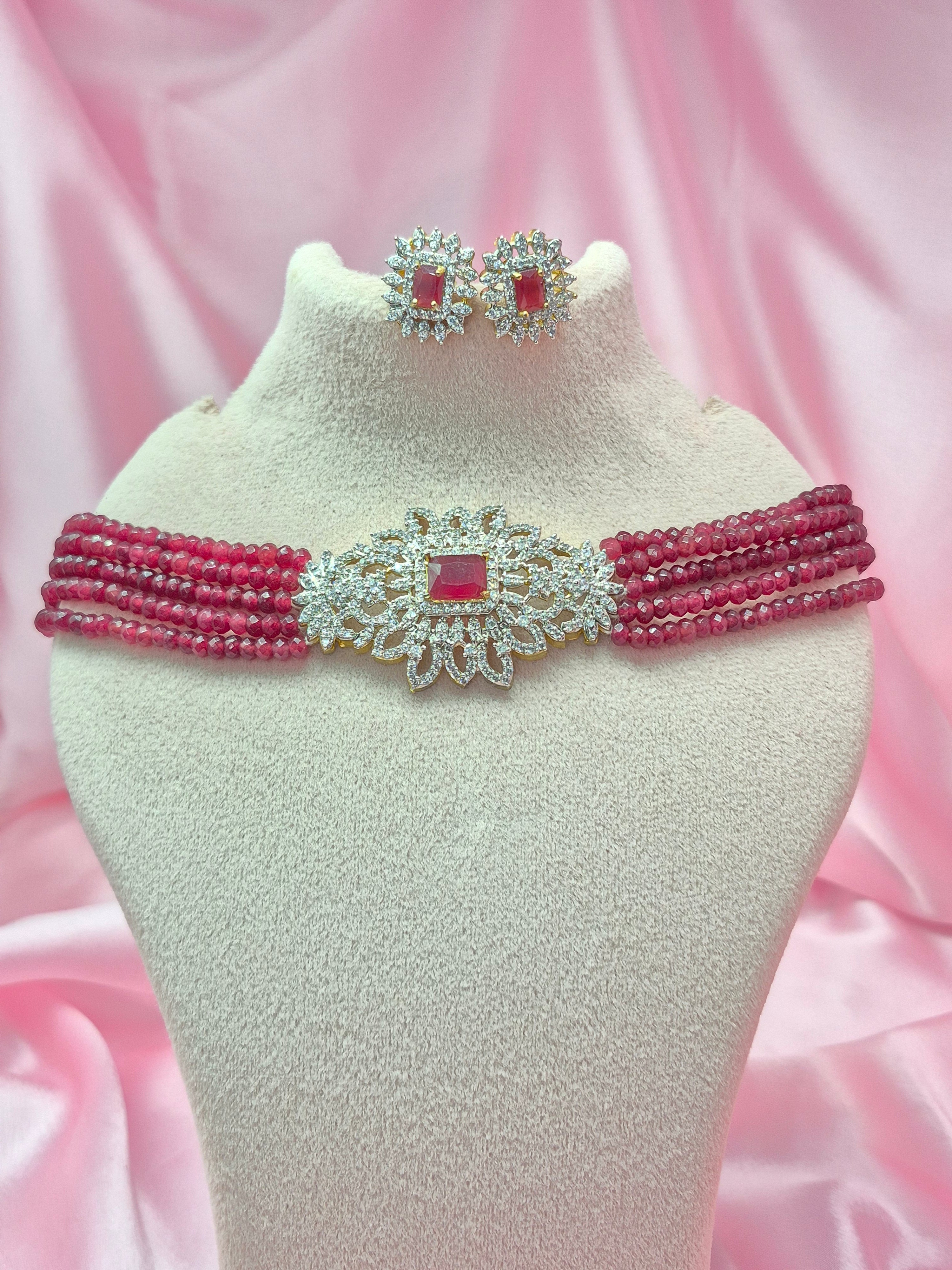 Velisse Ruby Chokar Set