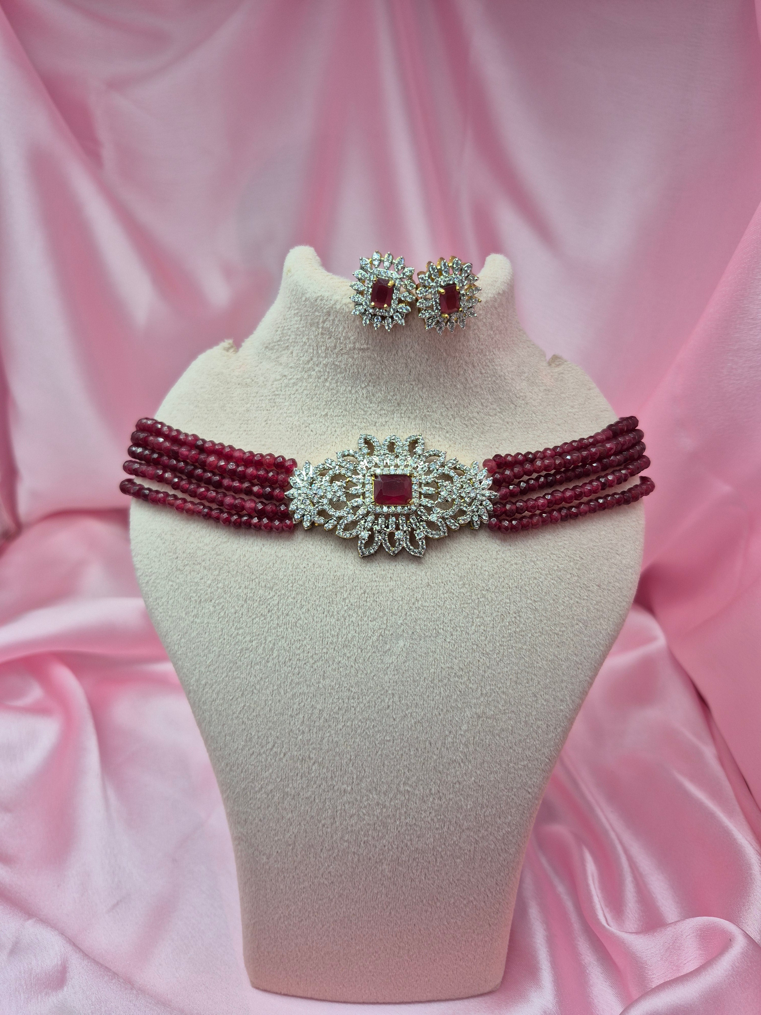 Velisse Ruby Chokar Set