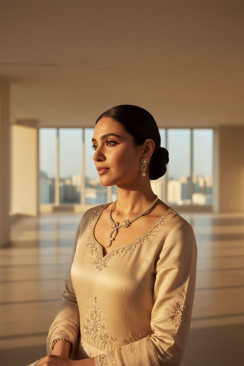Veloura Zirconia Necklace Set