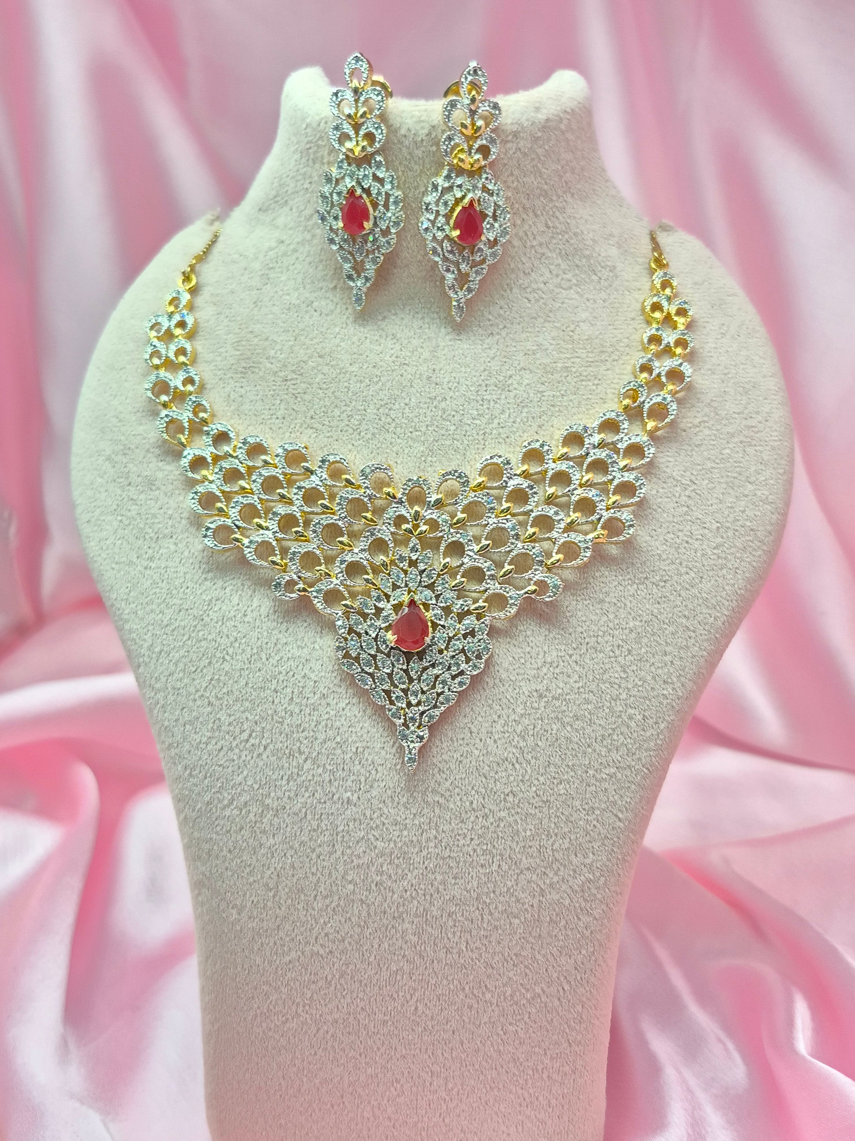 Veloura Zirconia Necklace Set
