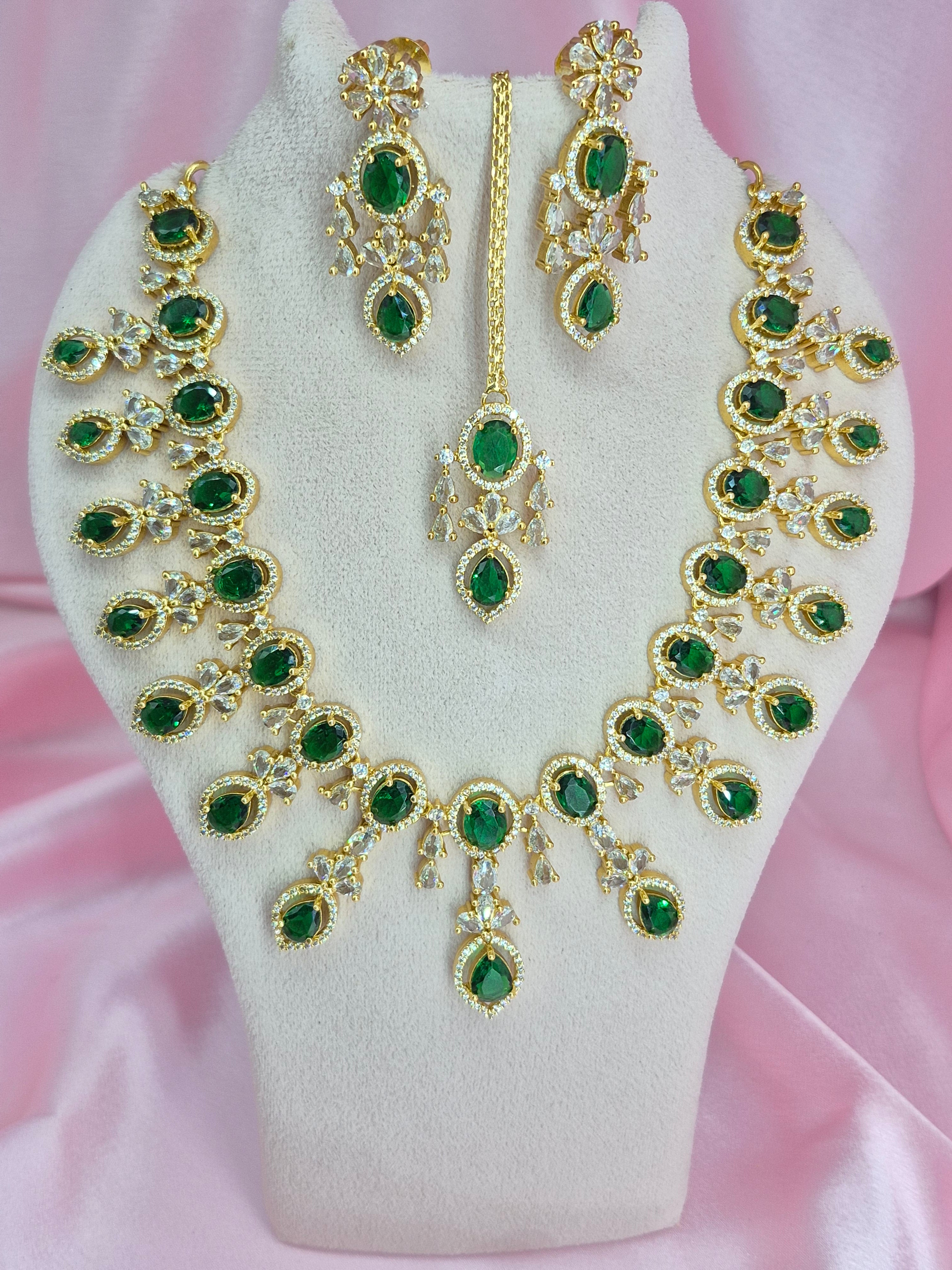 Noore Zirconia 4 pc Necklace Set