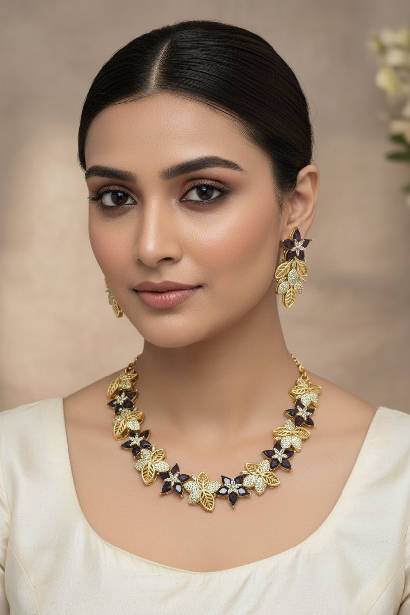 Zivara Zirconia Necklace Set