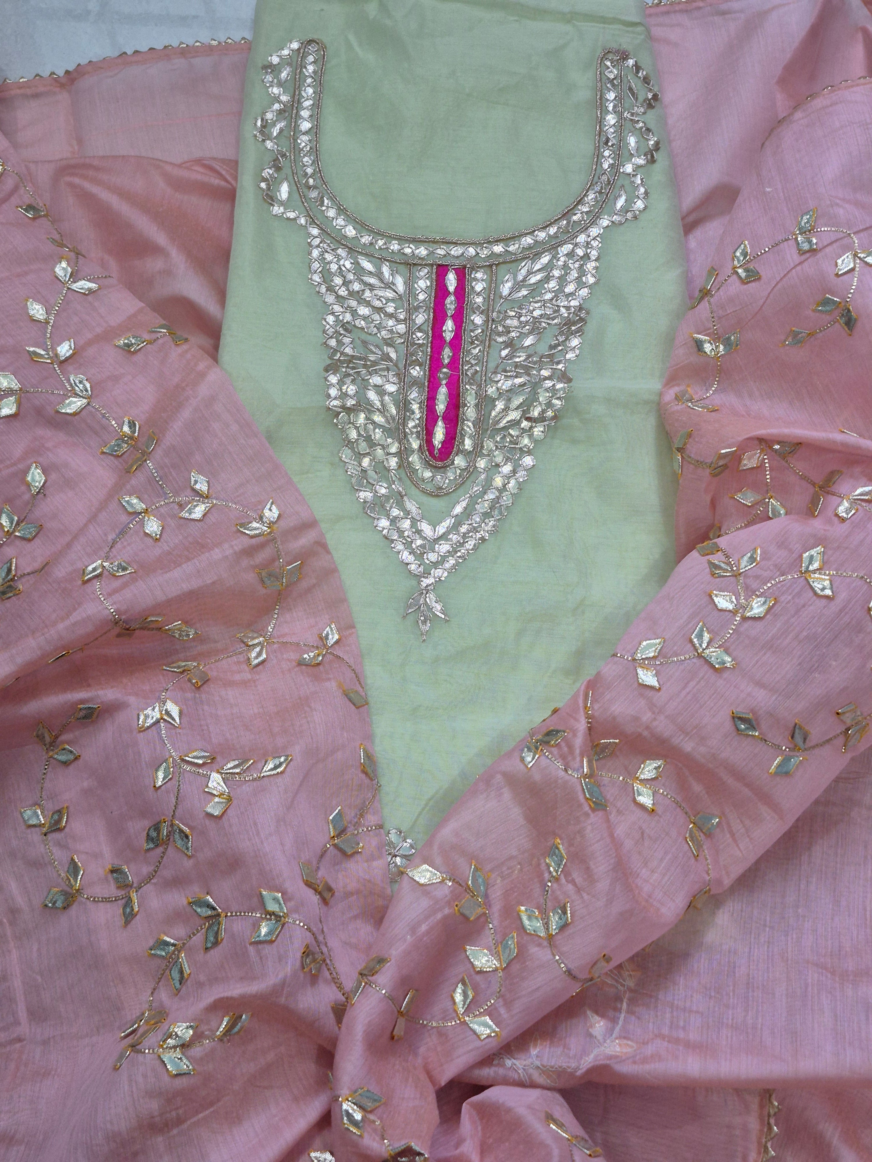 Yashvi Gota Patti Chanderi 2 pc Suits