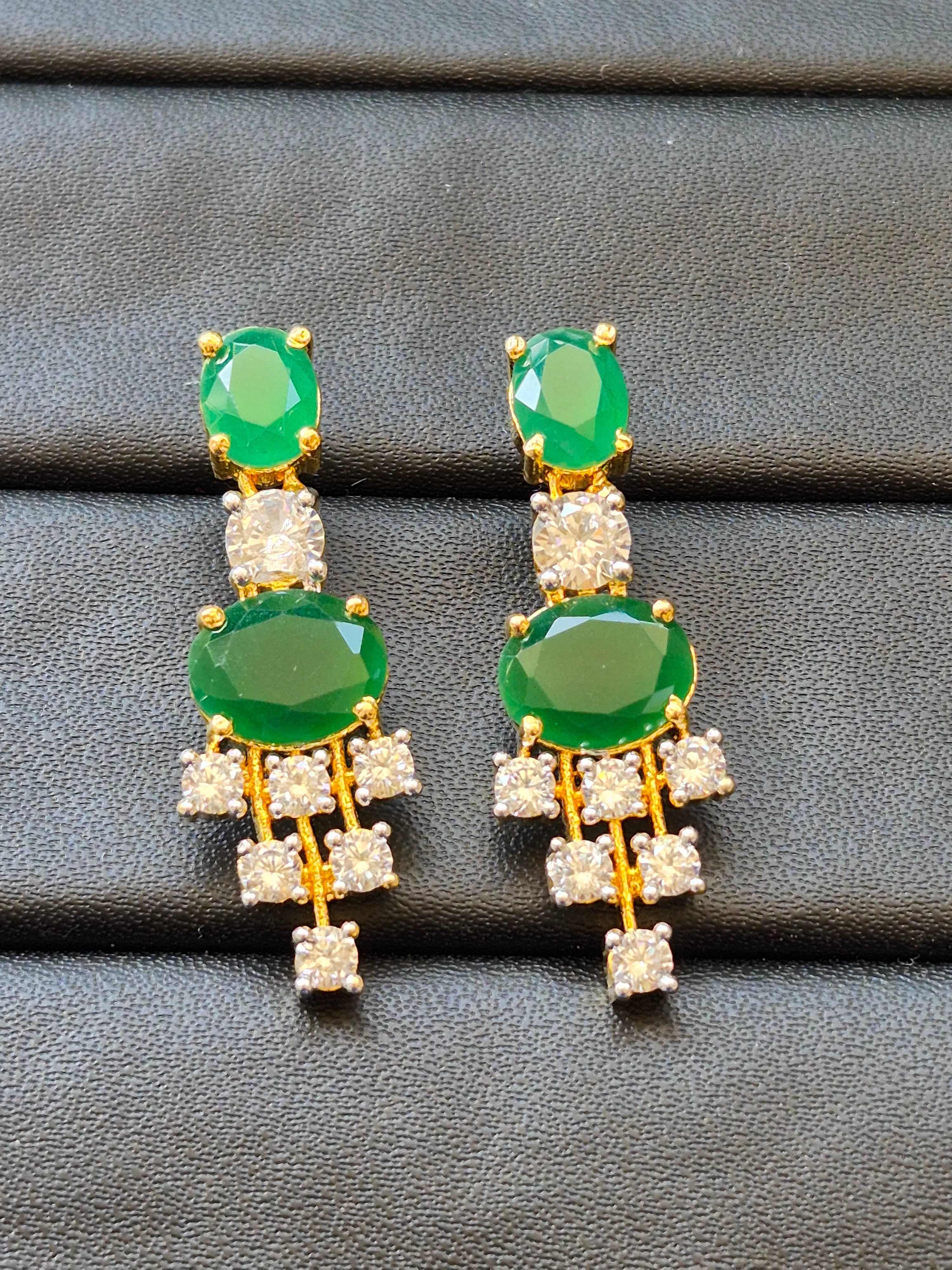 Emerald Glow AD Earrings