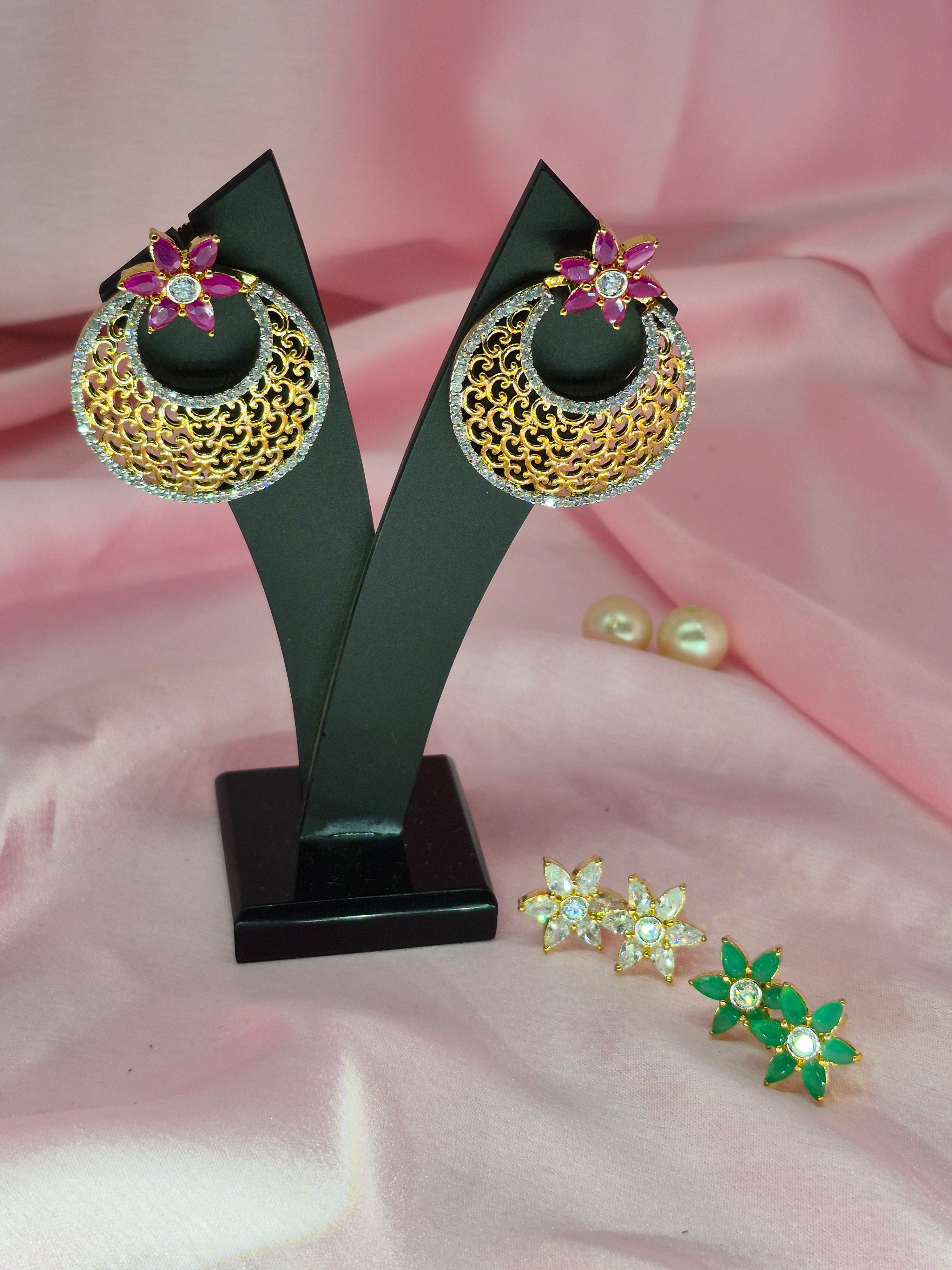 Ratnagiri 3 in 1 Earrings