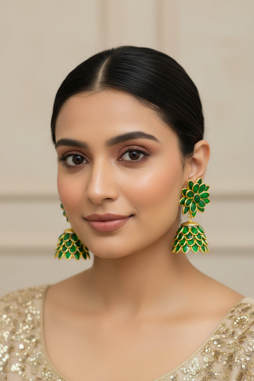 Kanchan Kundan Pachhi Earrings