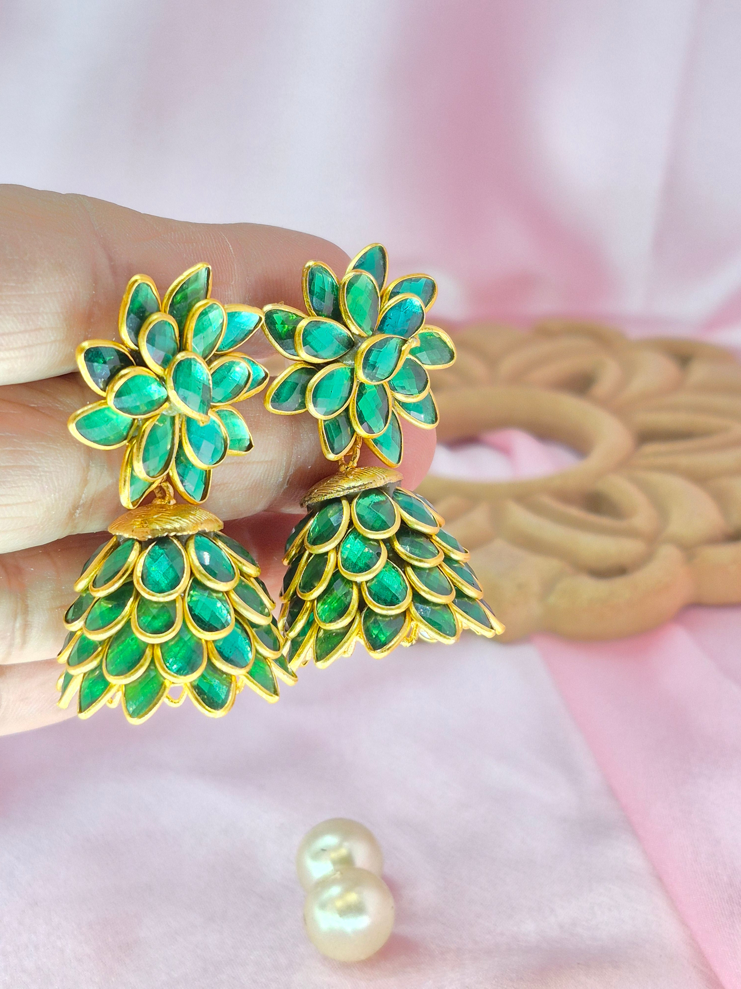 Kanchan Kundan Pachhi Earrings
