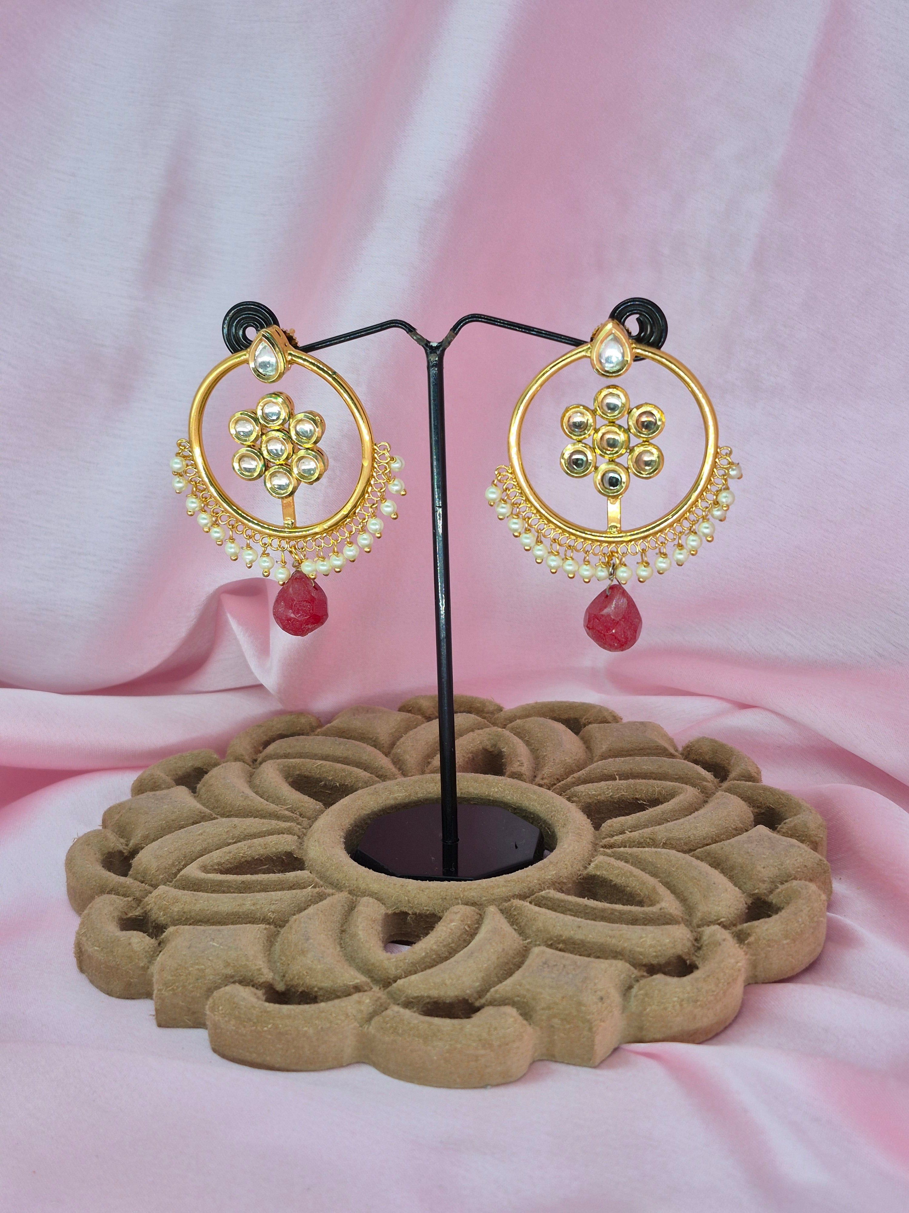 Kiara Kundan Pachhi Earrings