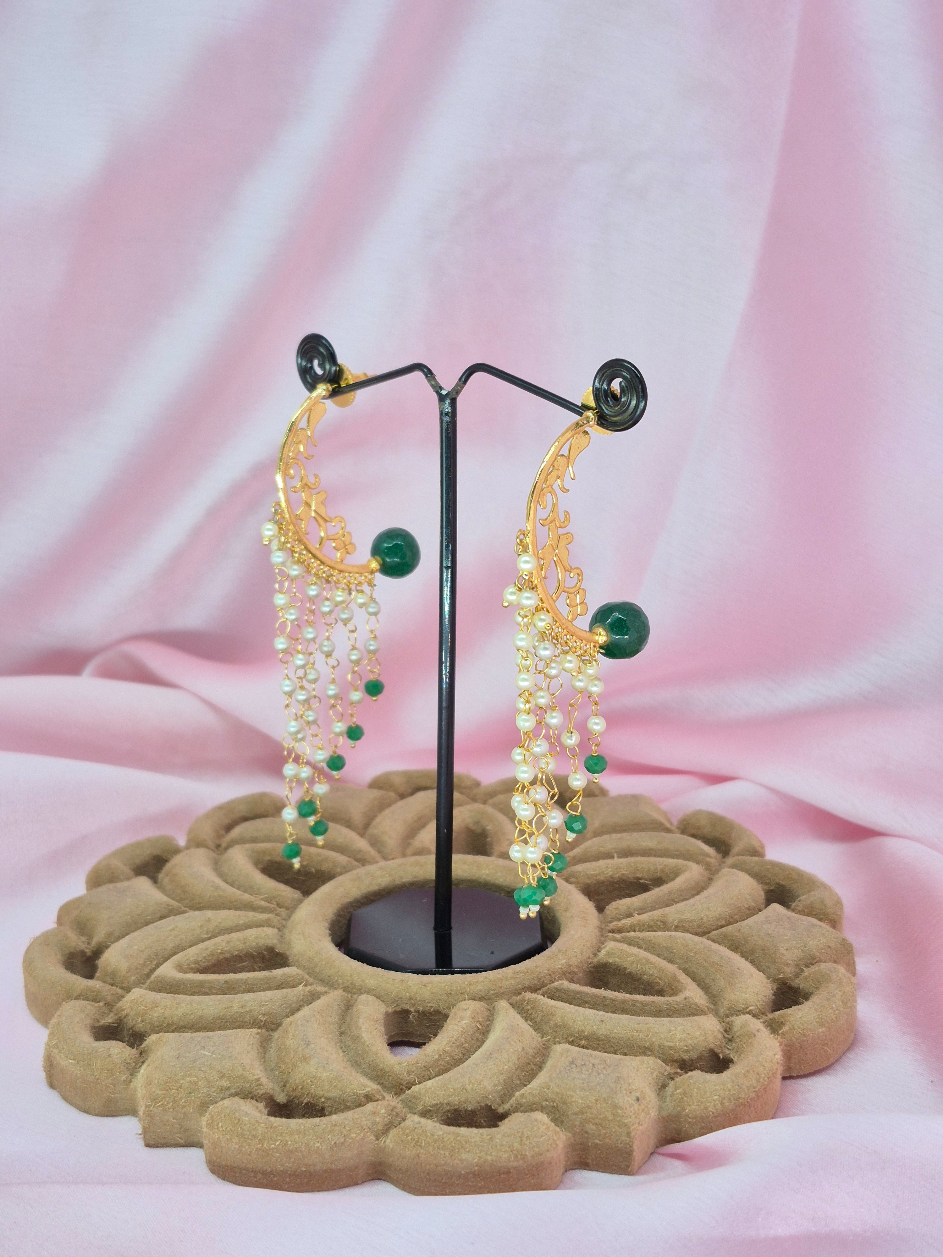Kiara Kundan Pachhi Earrings