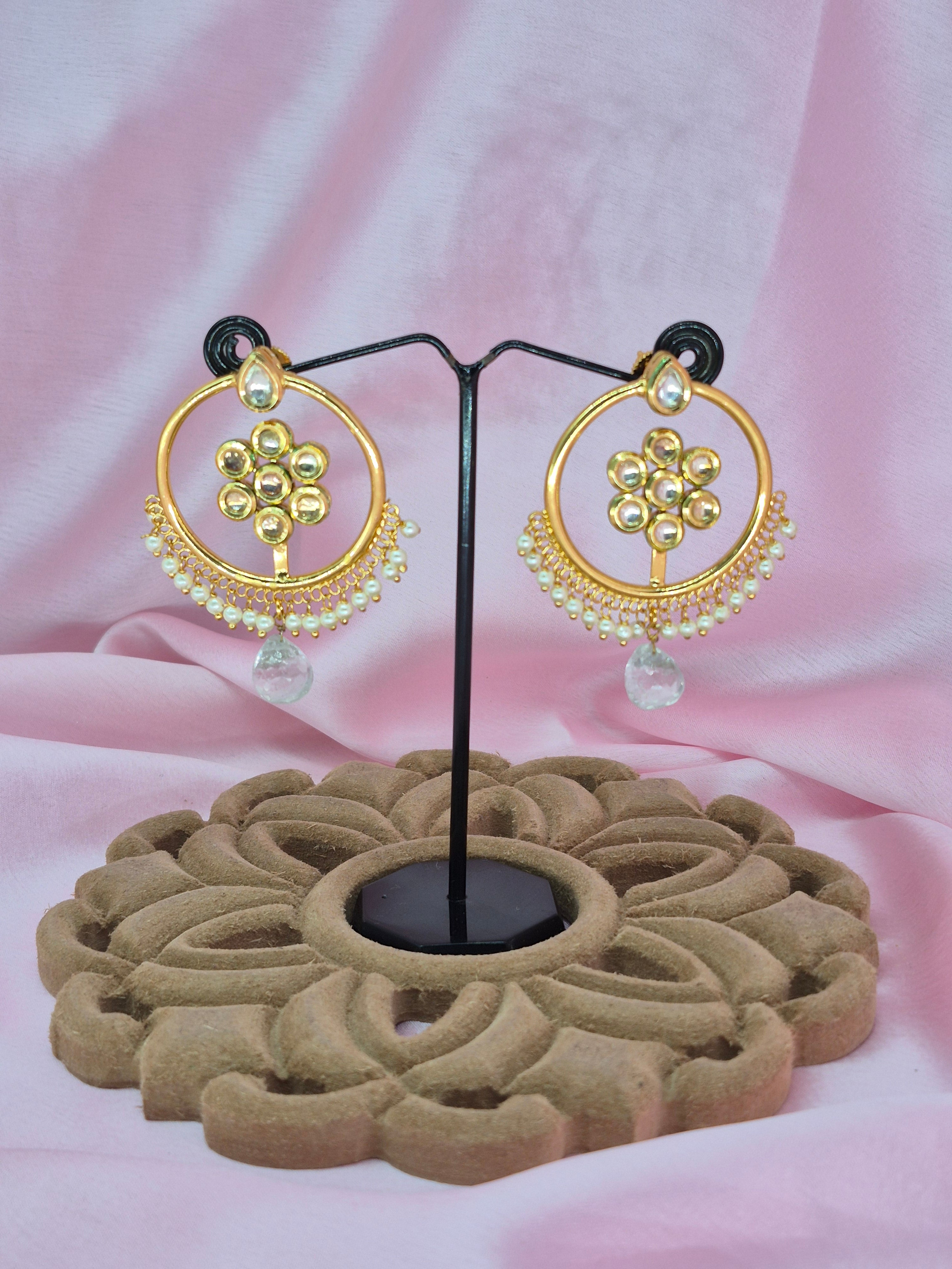 Arshiya Kundan Pachhi Earrings
