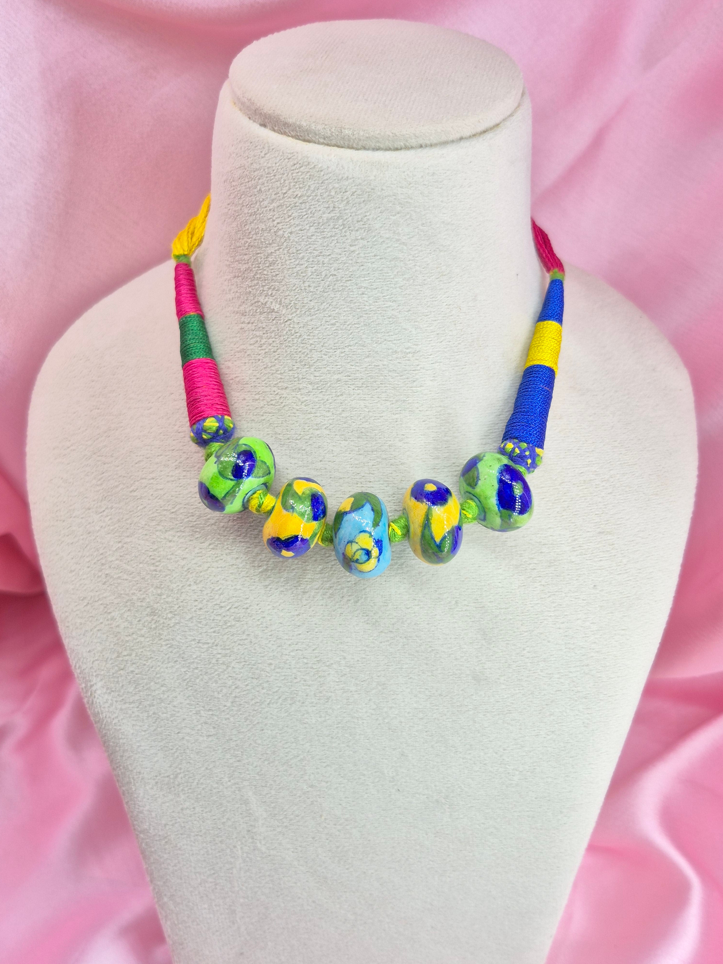 Morni Blue Pottery Hasli Necklace