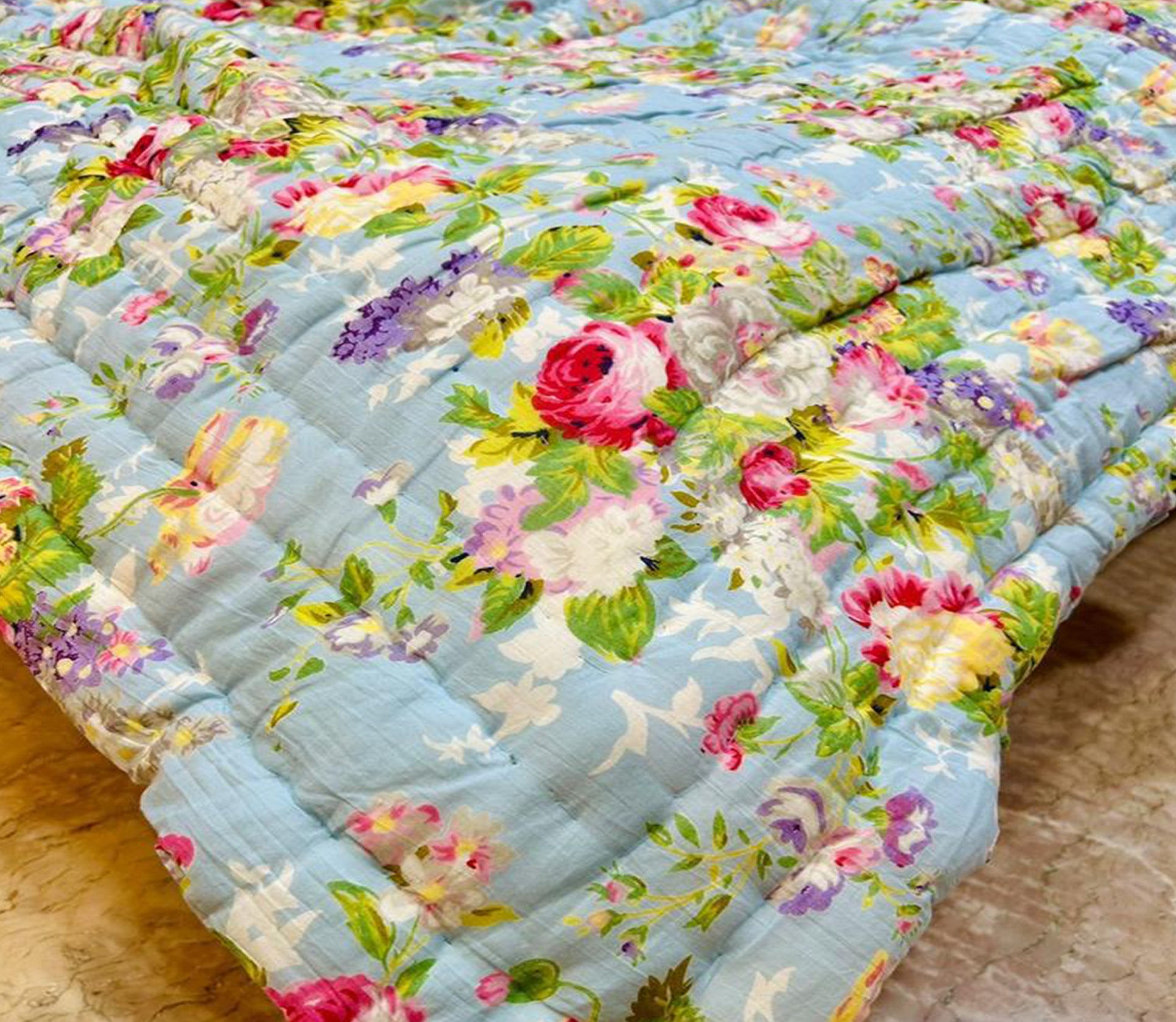 King Size Hand Quilted Razai - Double