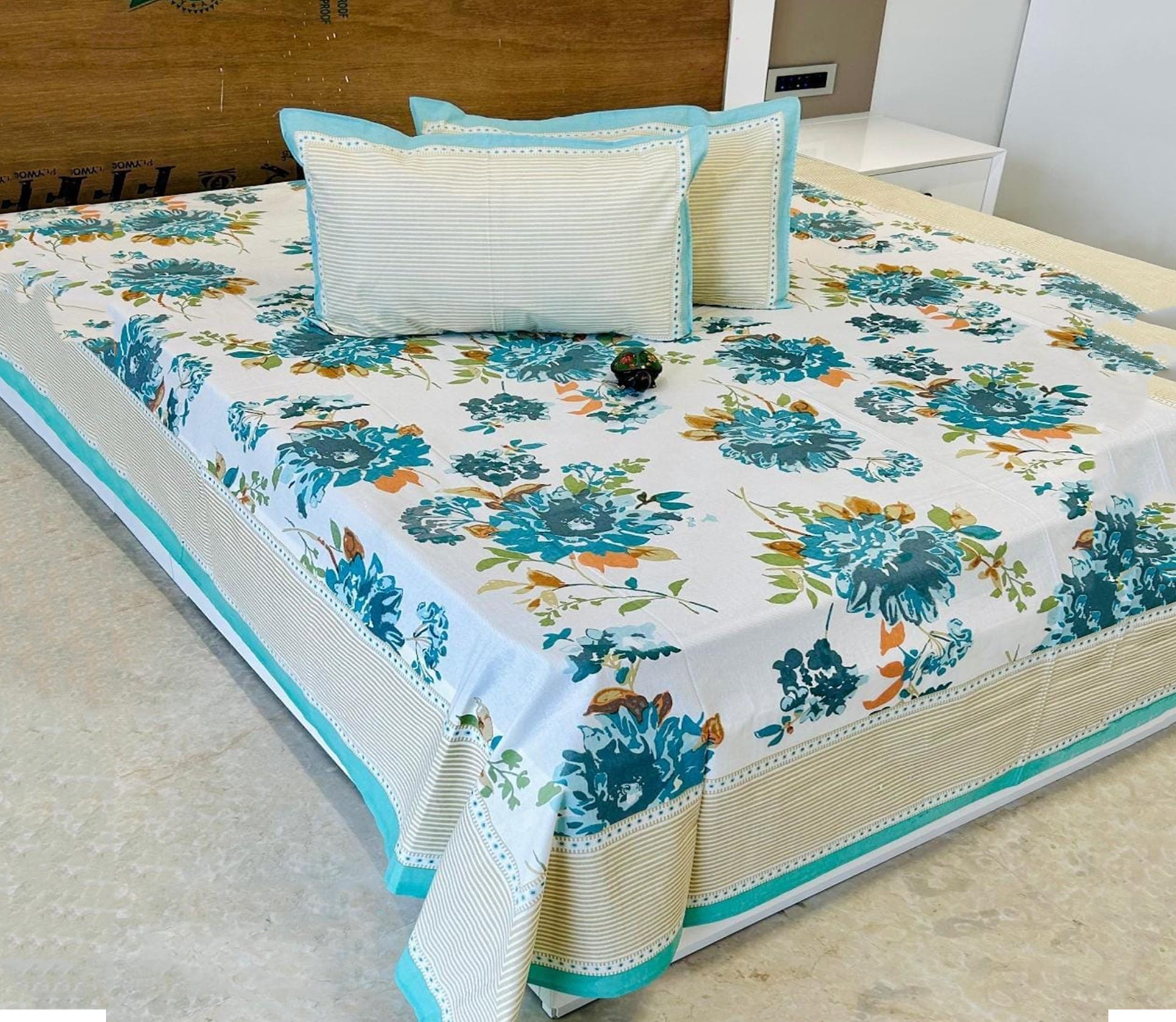 Gulistan Jumbo King Bedsheet Set |110x110 inches | 100% Cotton