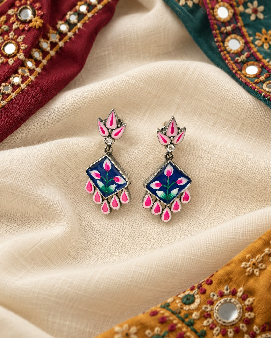 Elina Meenakari Earrings
