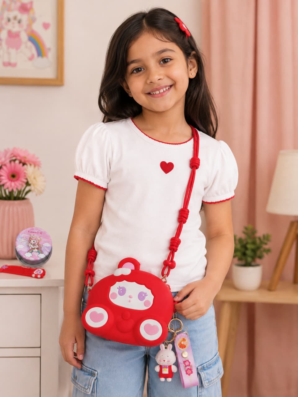 Cute Red Character Crossbody Bag
