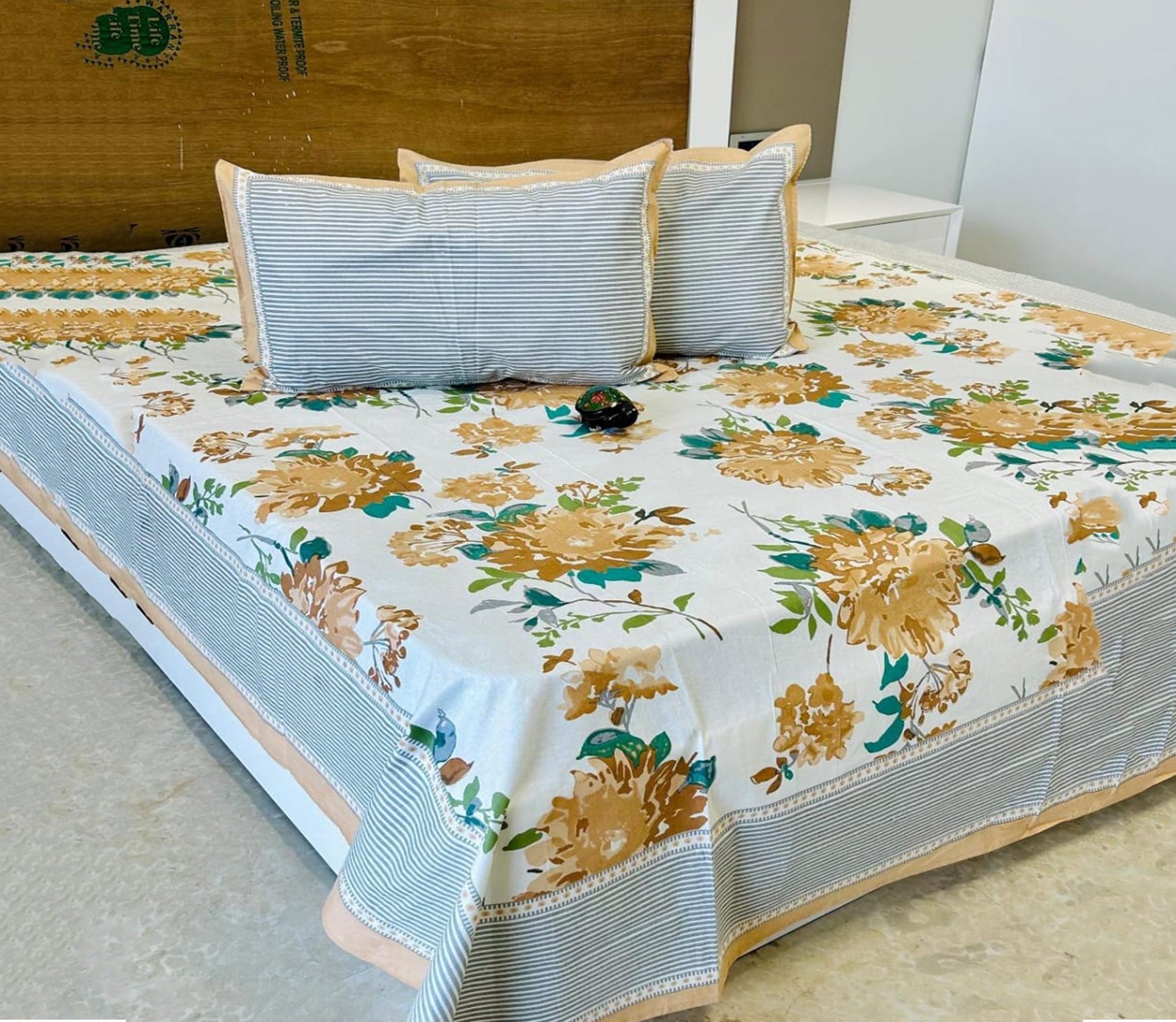 Gulistan Jumbo King Bedsheet Set |110x110 inches | 100% Cotton