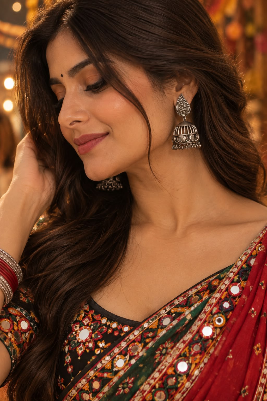 Vasudha Oxidized Jhumki Earrings