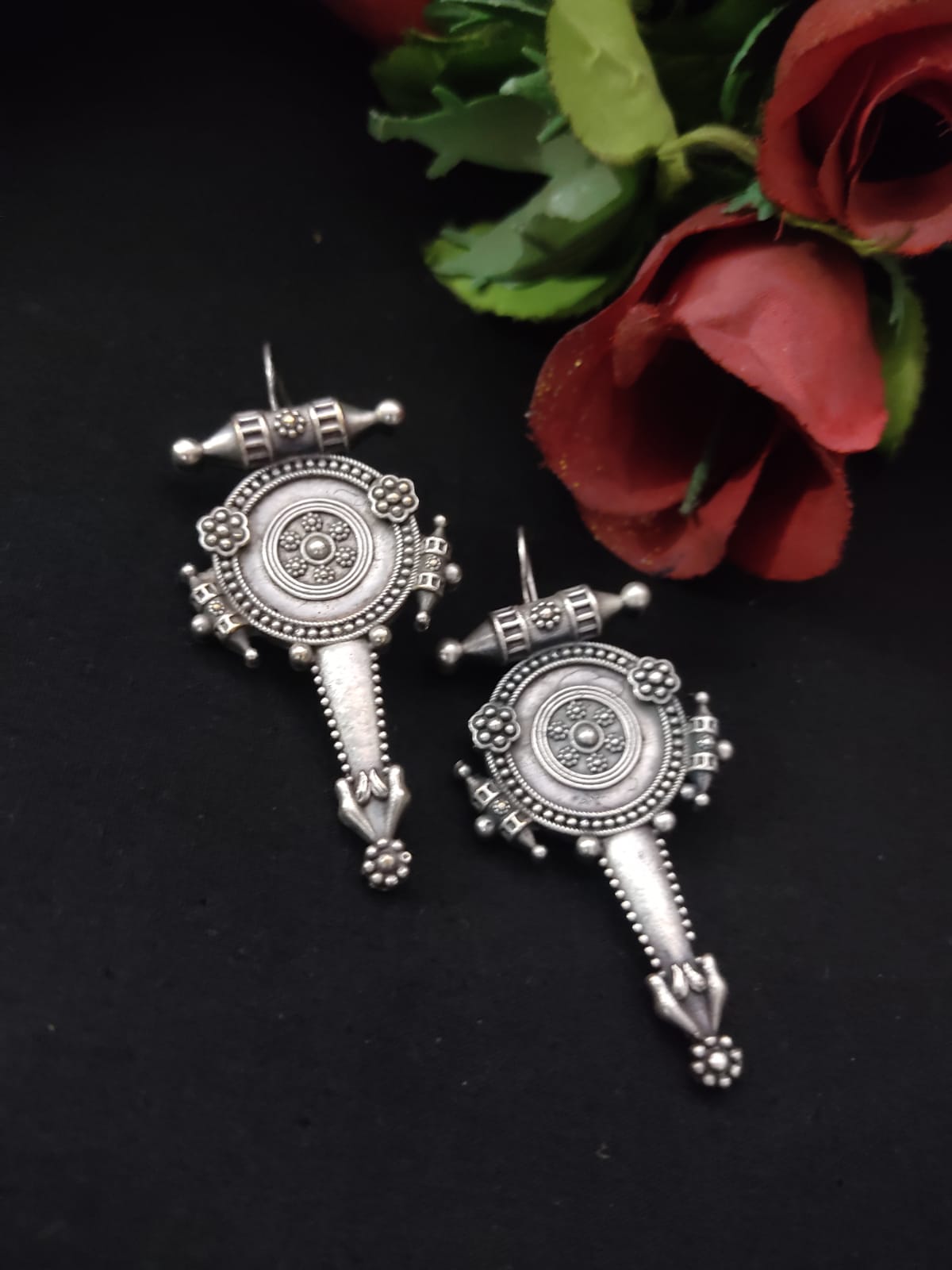 Rasika Oxidized Jhumki Earrings