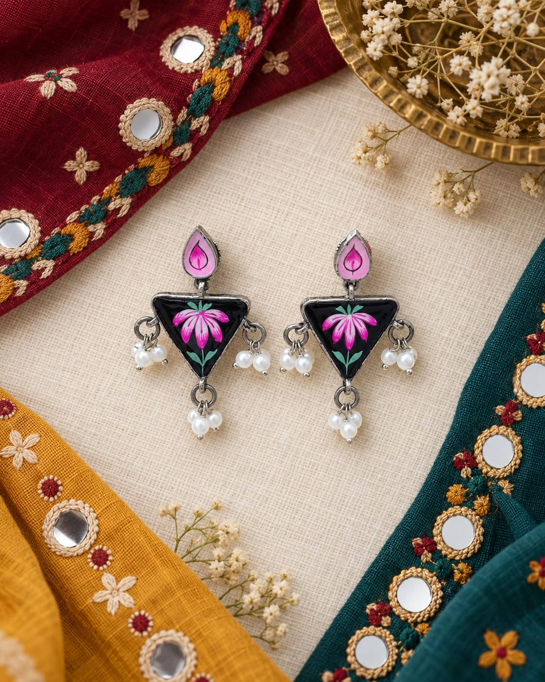 Abeer Meenakari Earrings