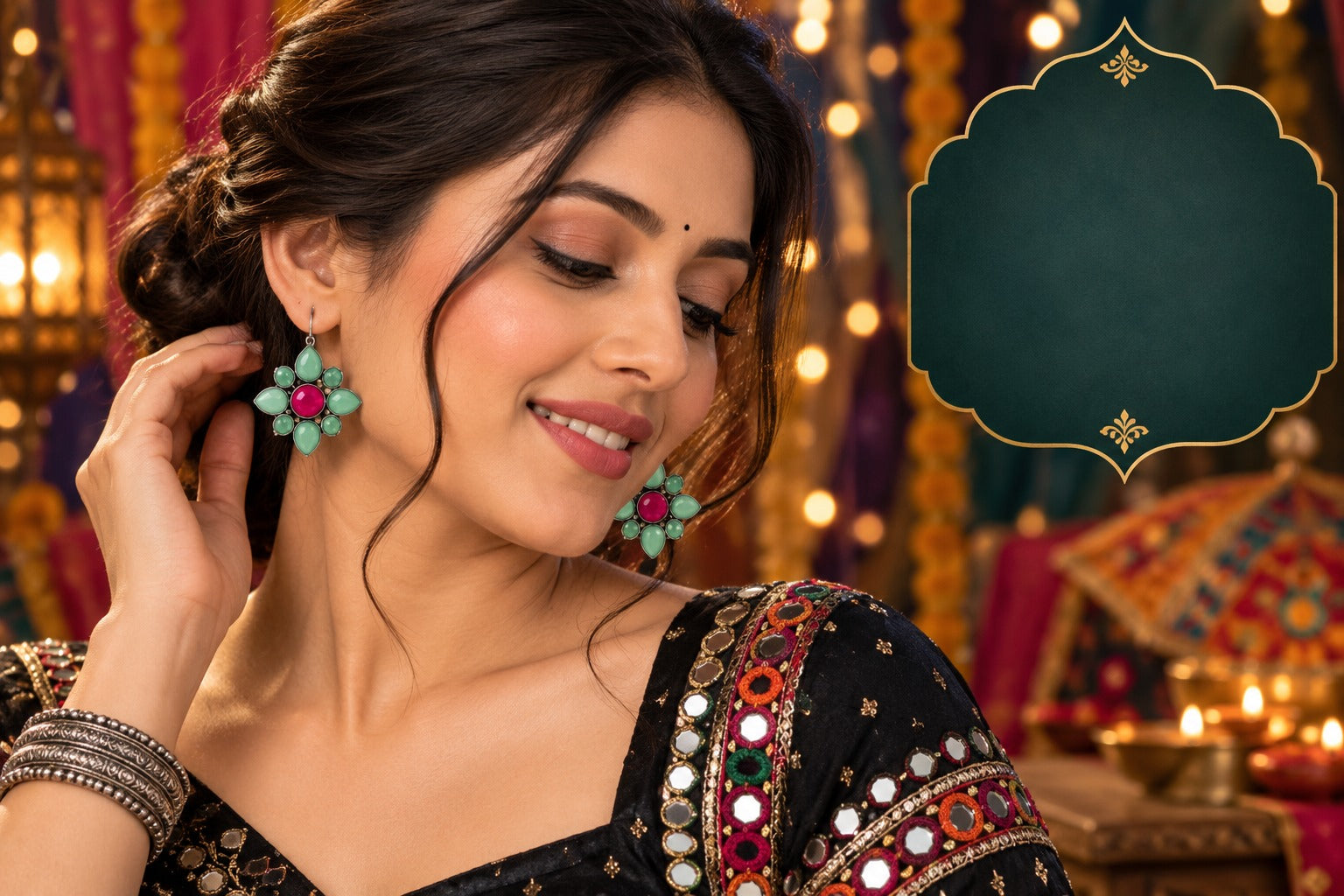 Komal Meenakari Earrings