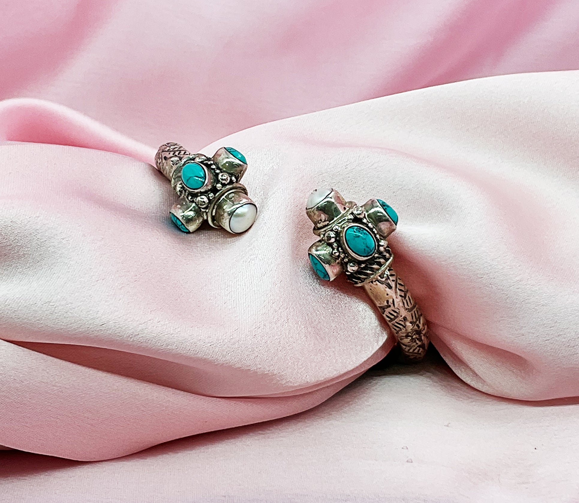 Silver92.5 Nilara Firoza Pearl Bracelet