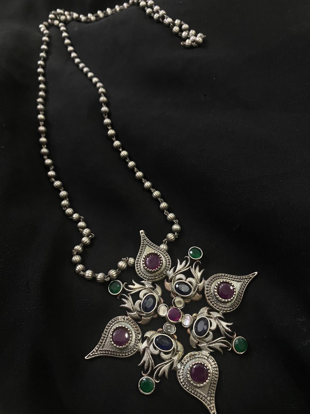 Lumora Oxidized Necklace