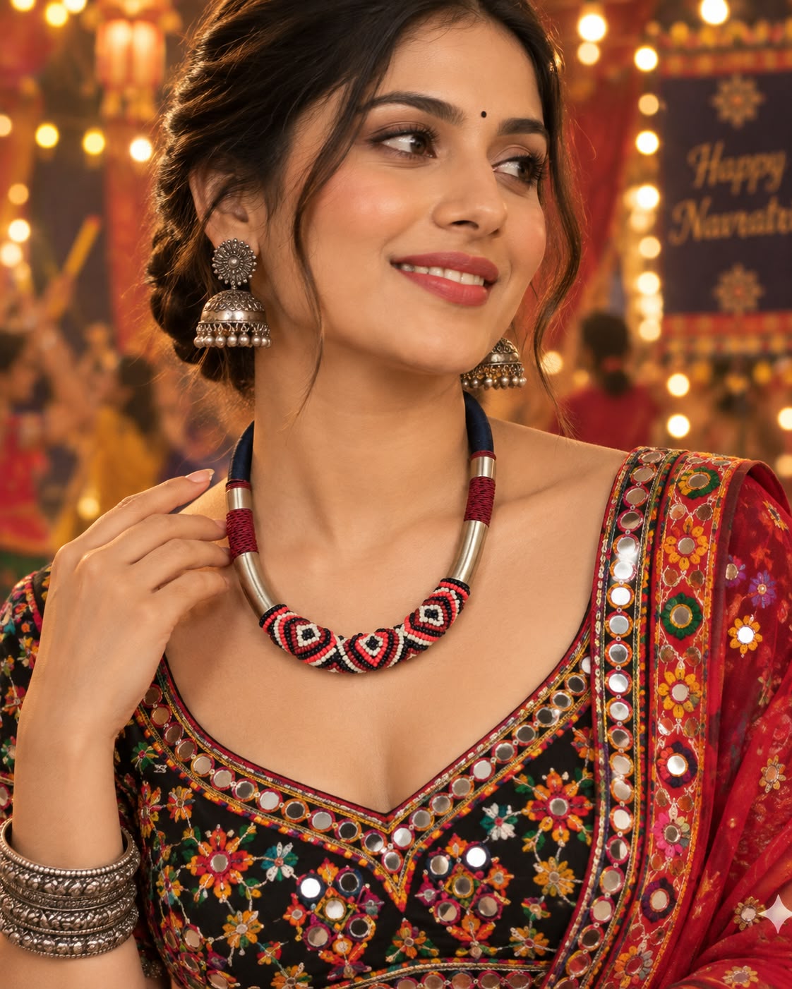 Manjari Oxidized Necklace
